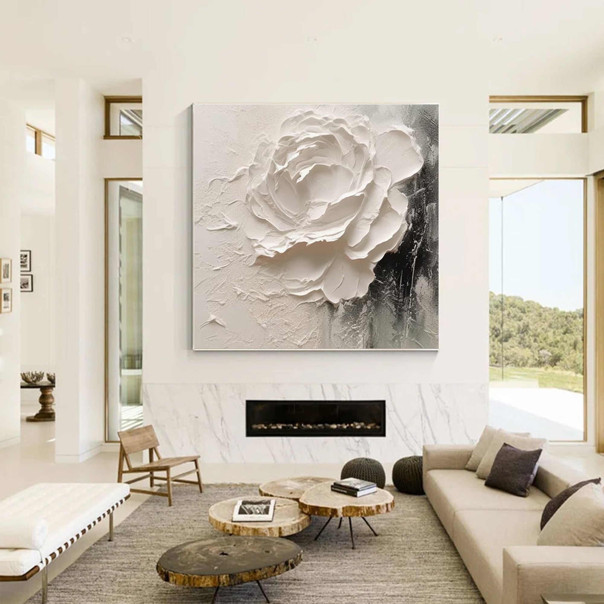 Heavy texture flowers