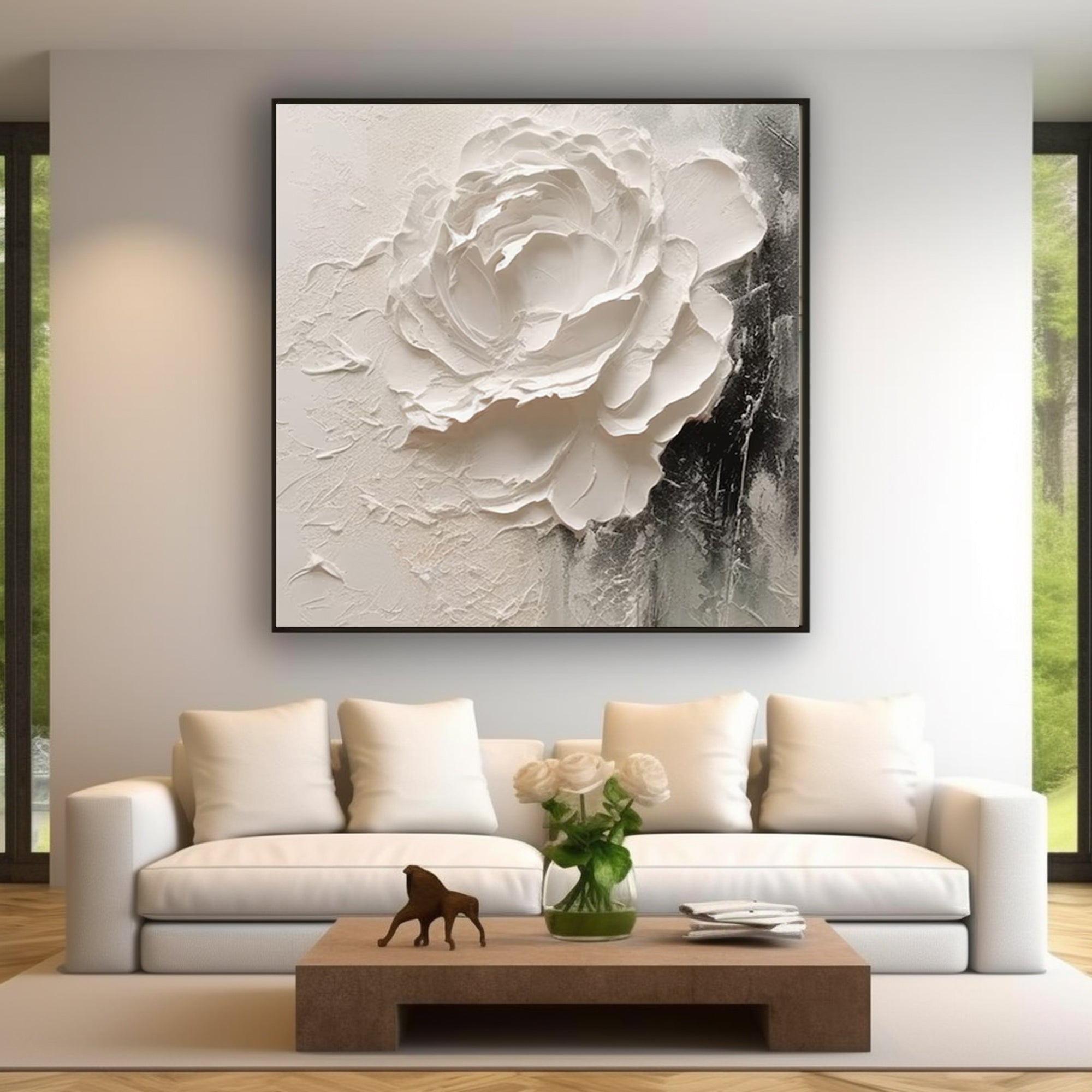 Heavy texture flowers