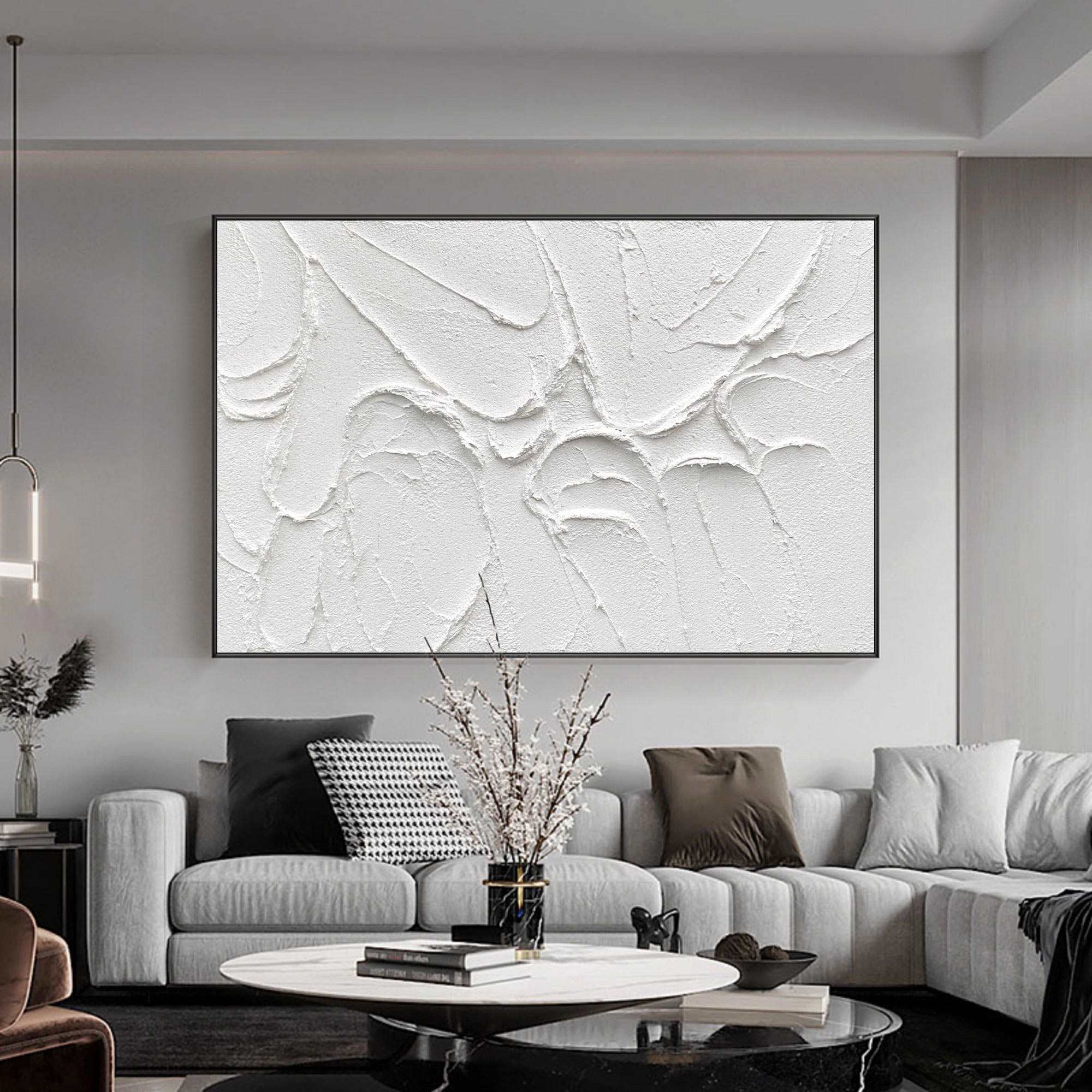 3D White Abstract Painting