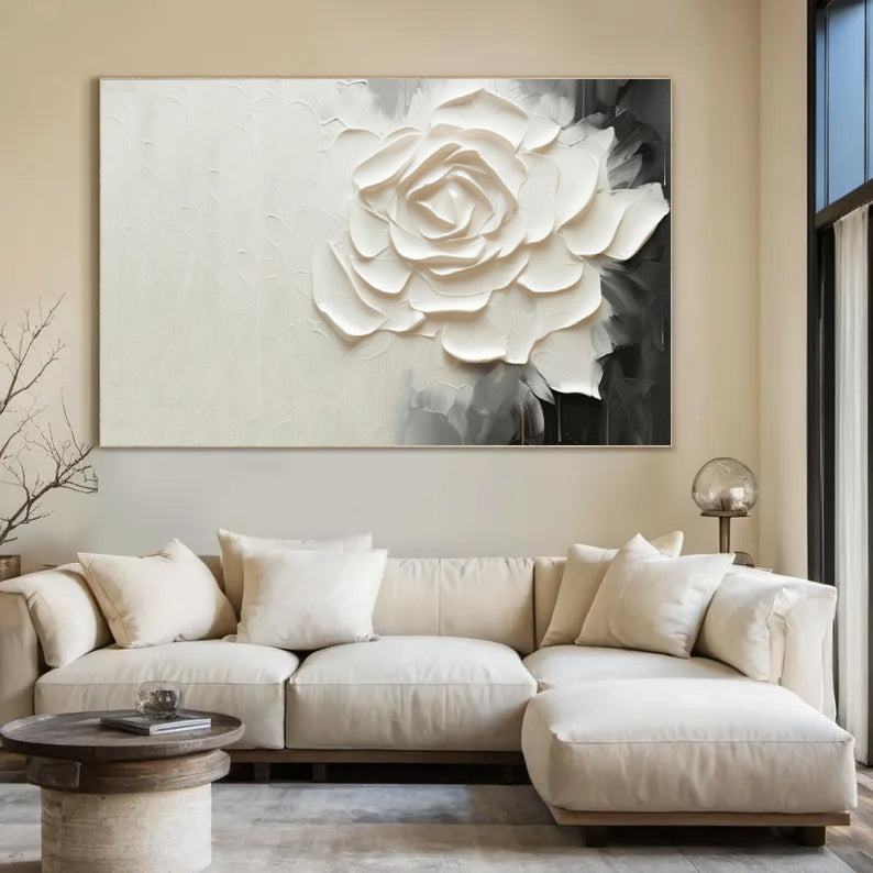 Horizontal gray flowers