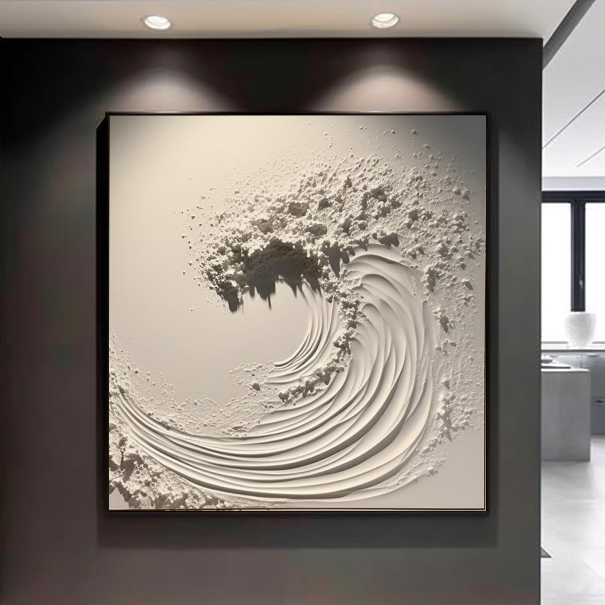 Plaster sea waves