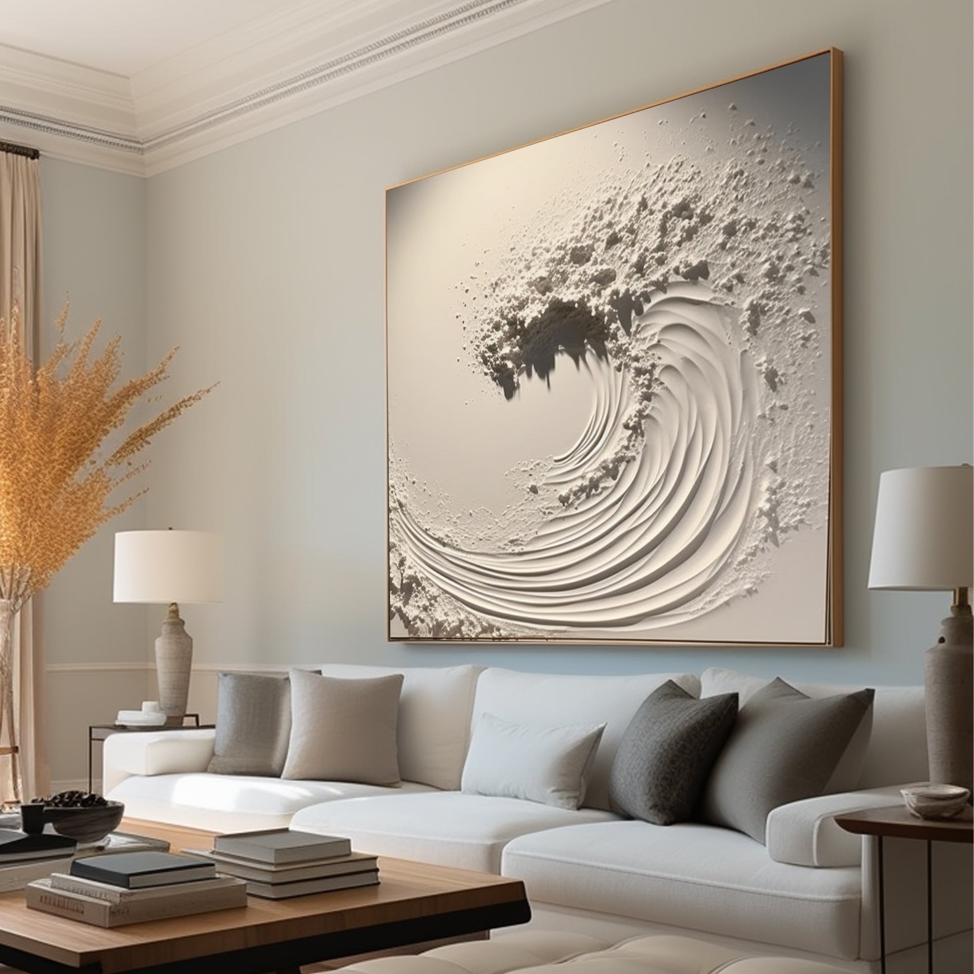Plaster sea waves