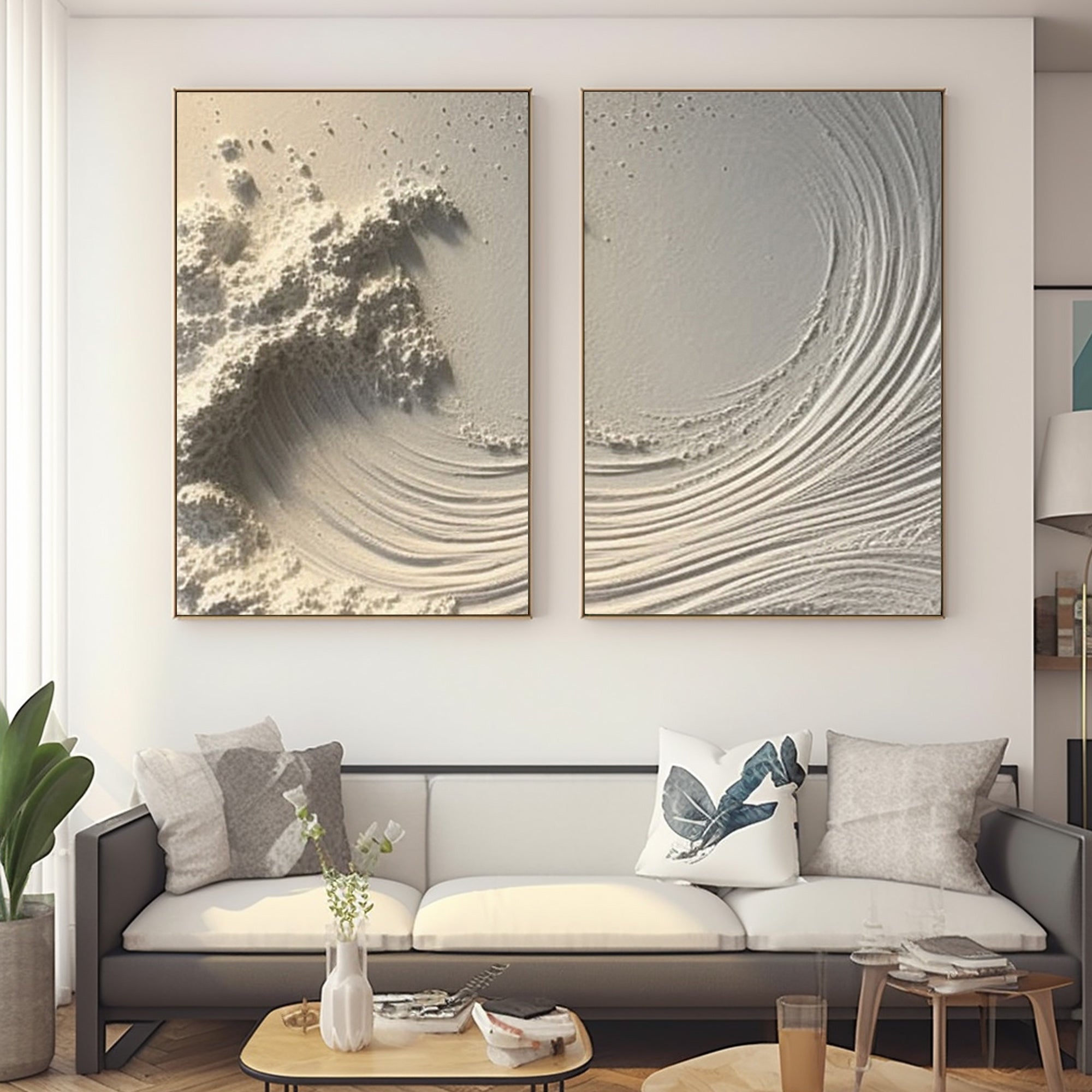 White ocean waves