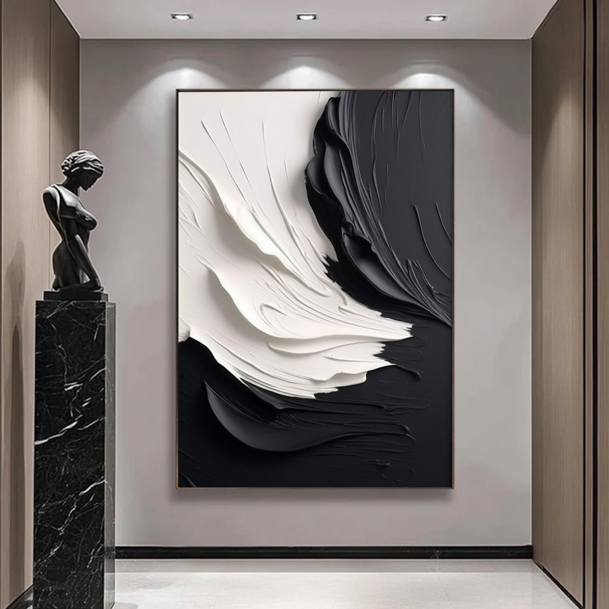 Black white abstract