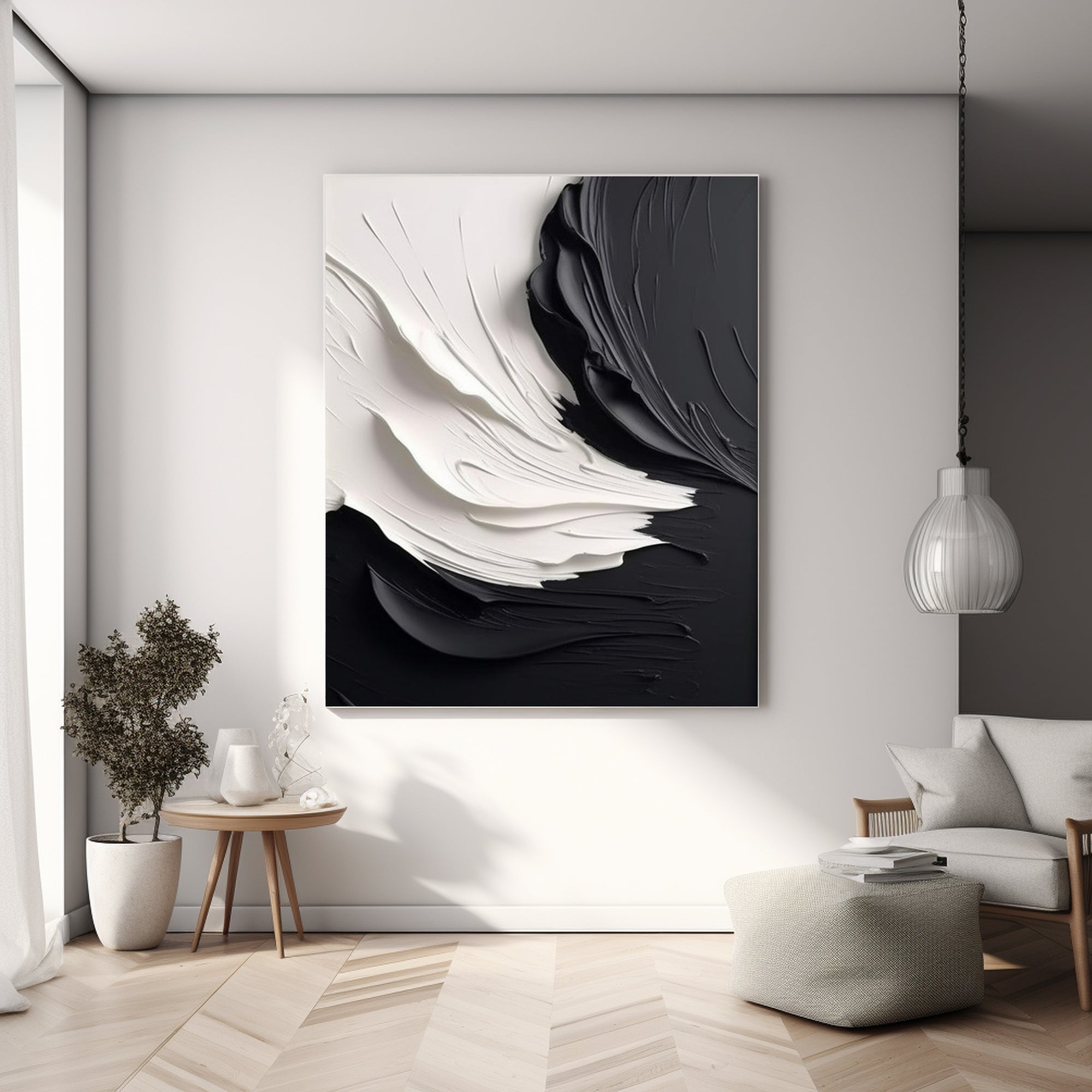 Black white abstract