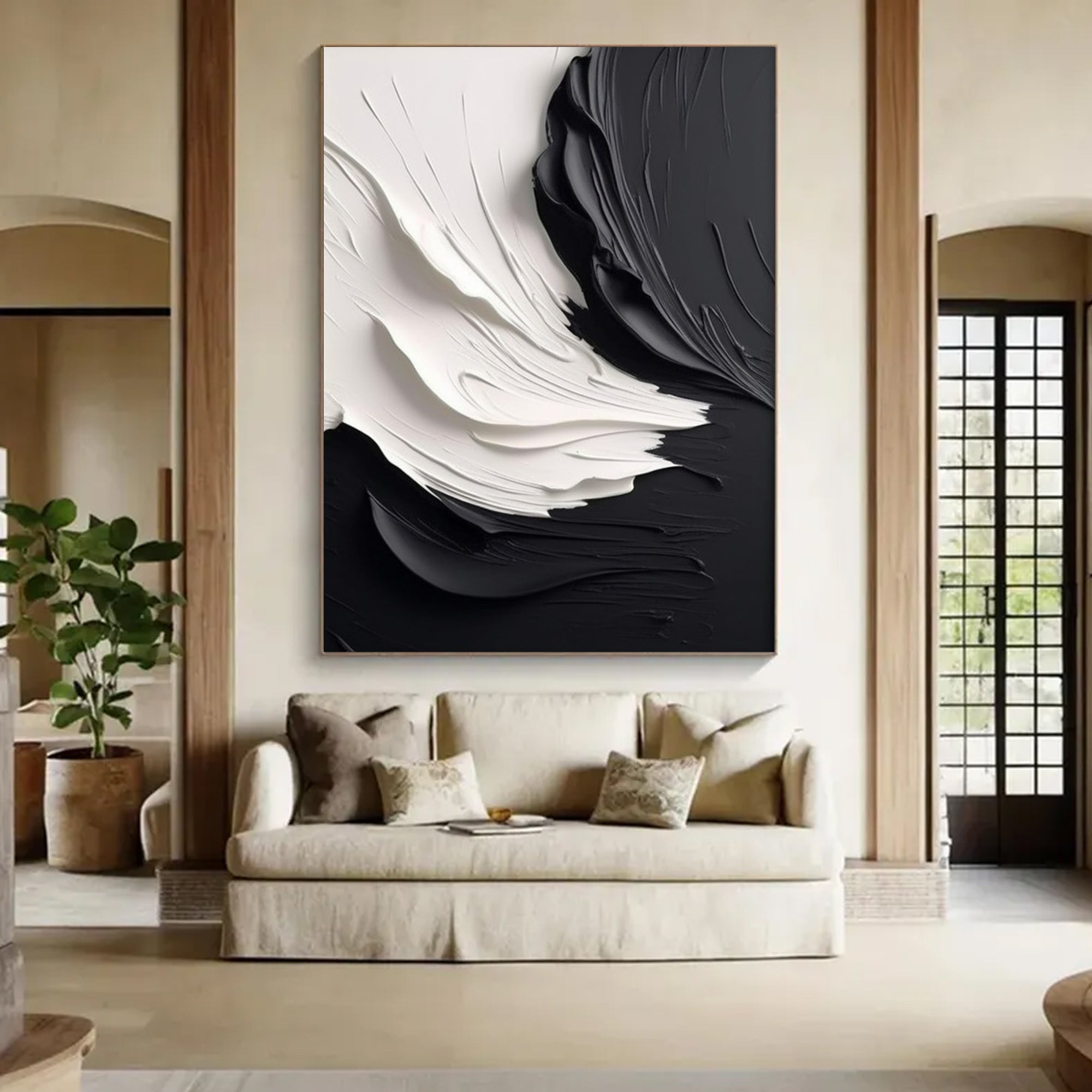 Black white abstract