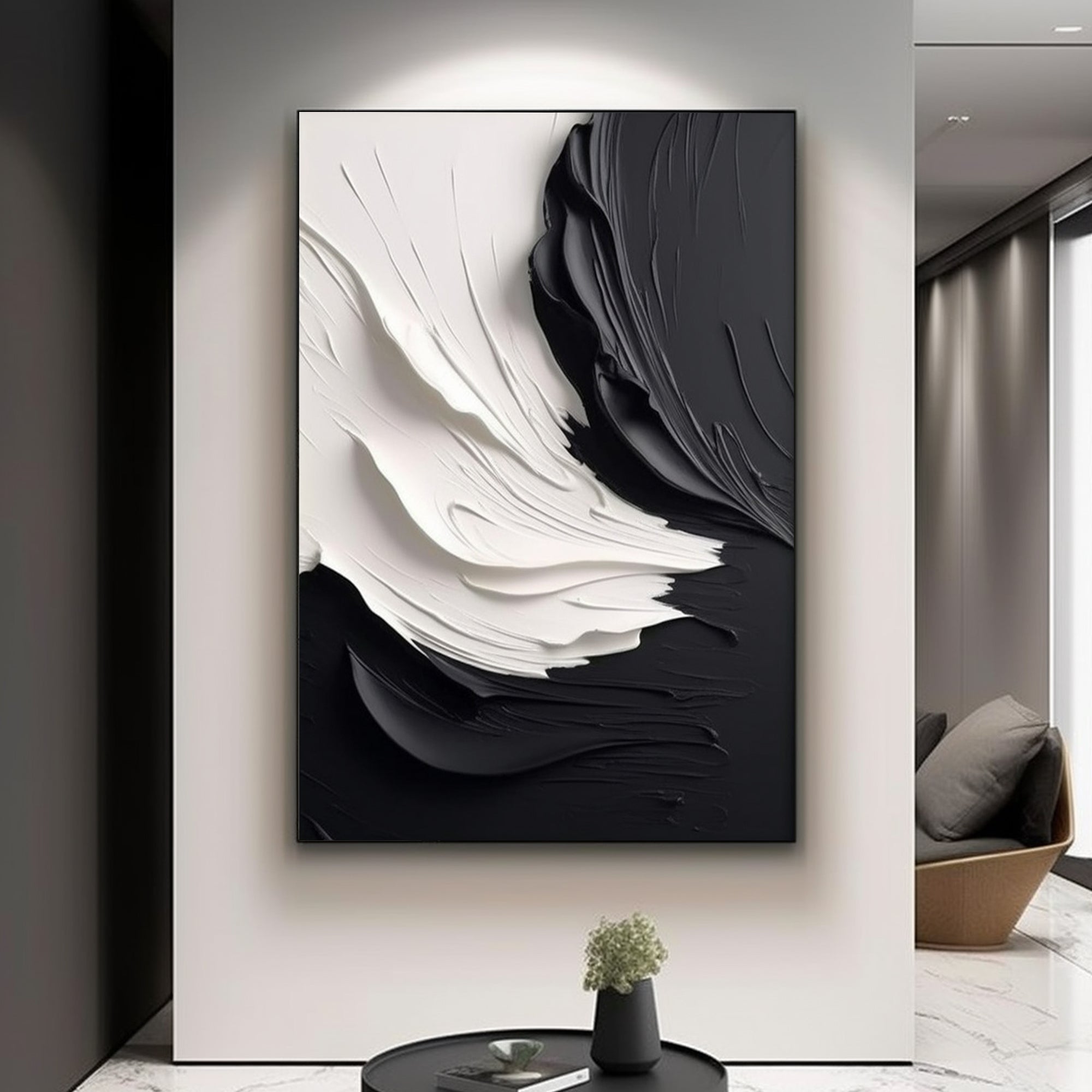 Black white abstract