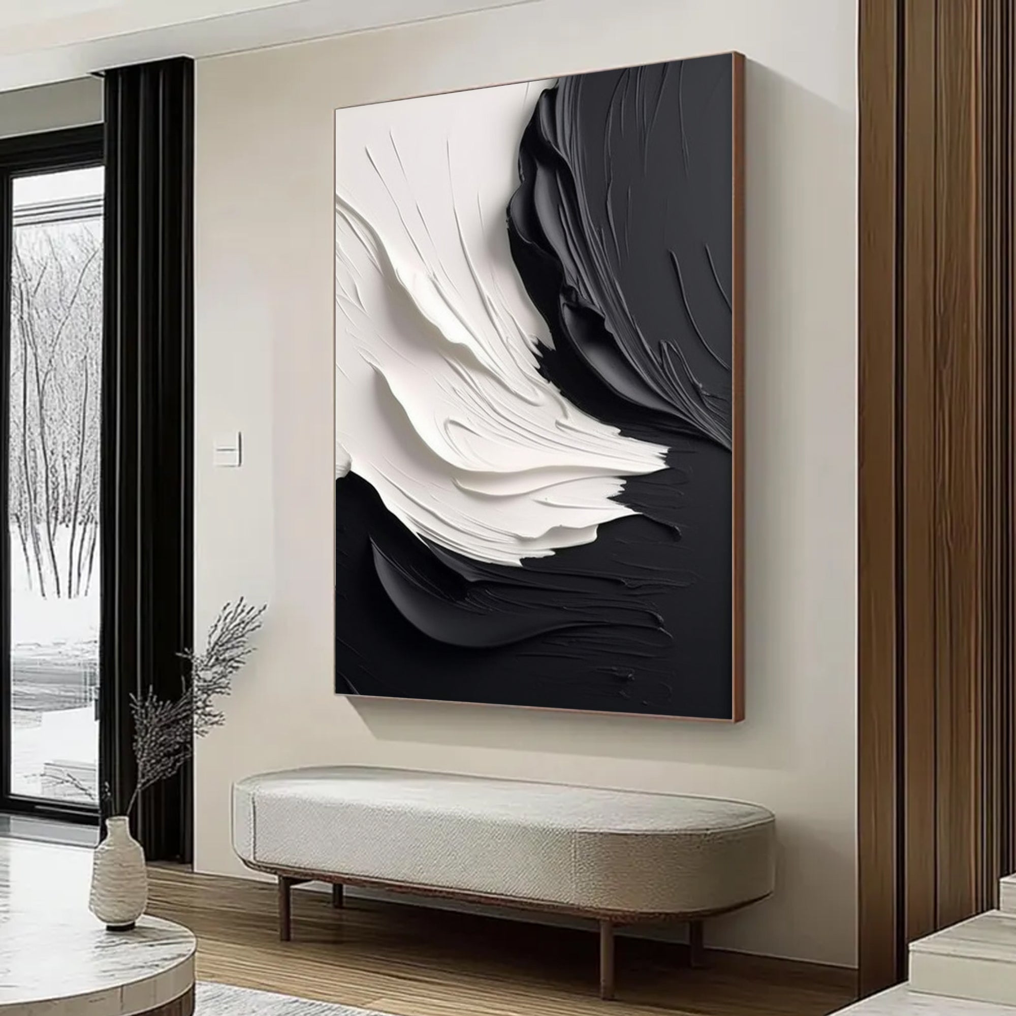 Black white abstract