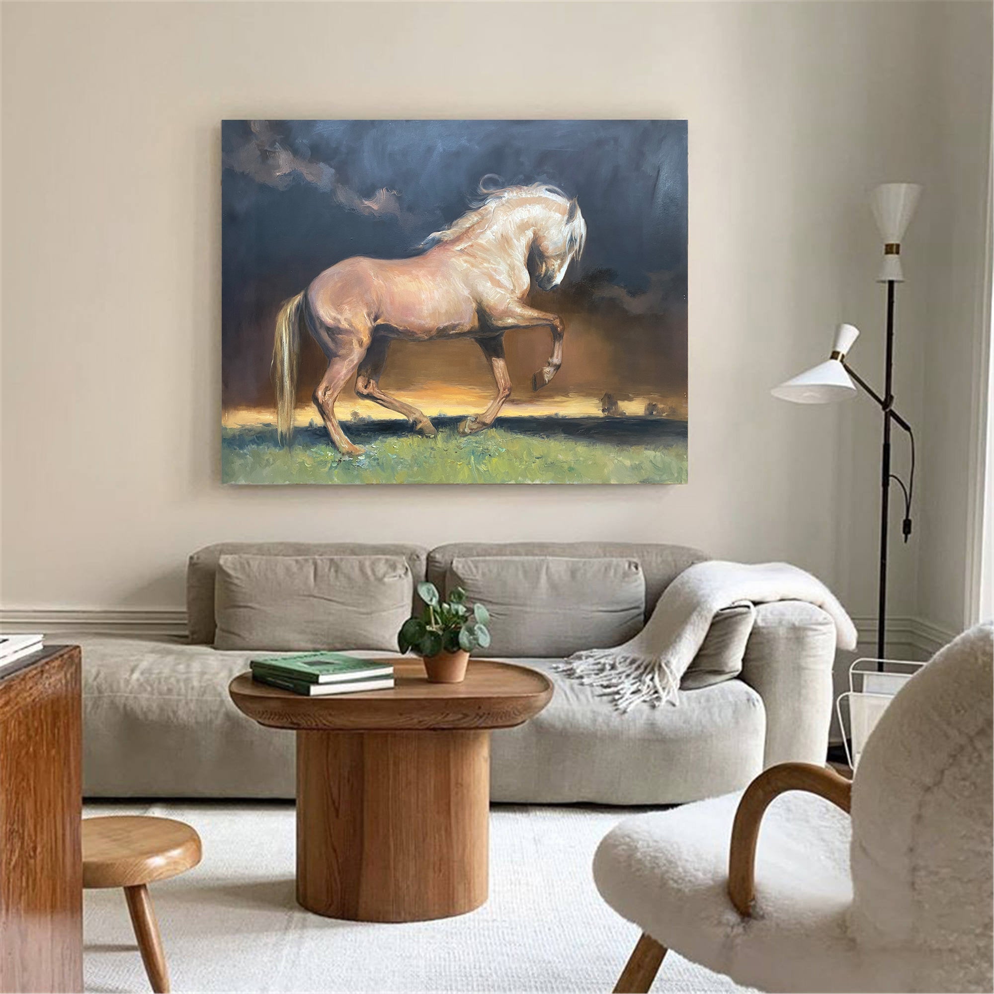 Running Brown Horse Painting