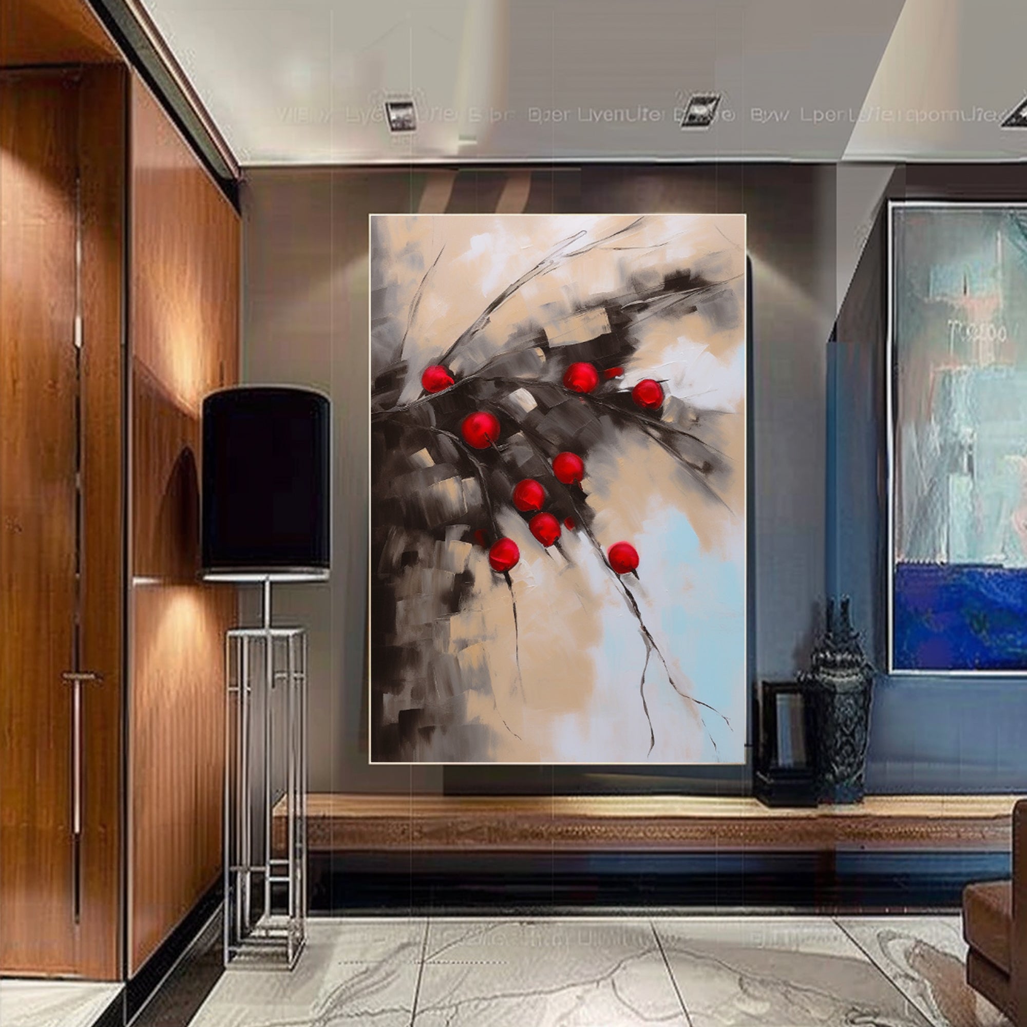 Red fruit on the tree