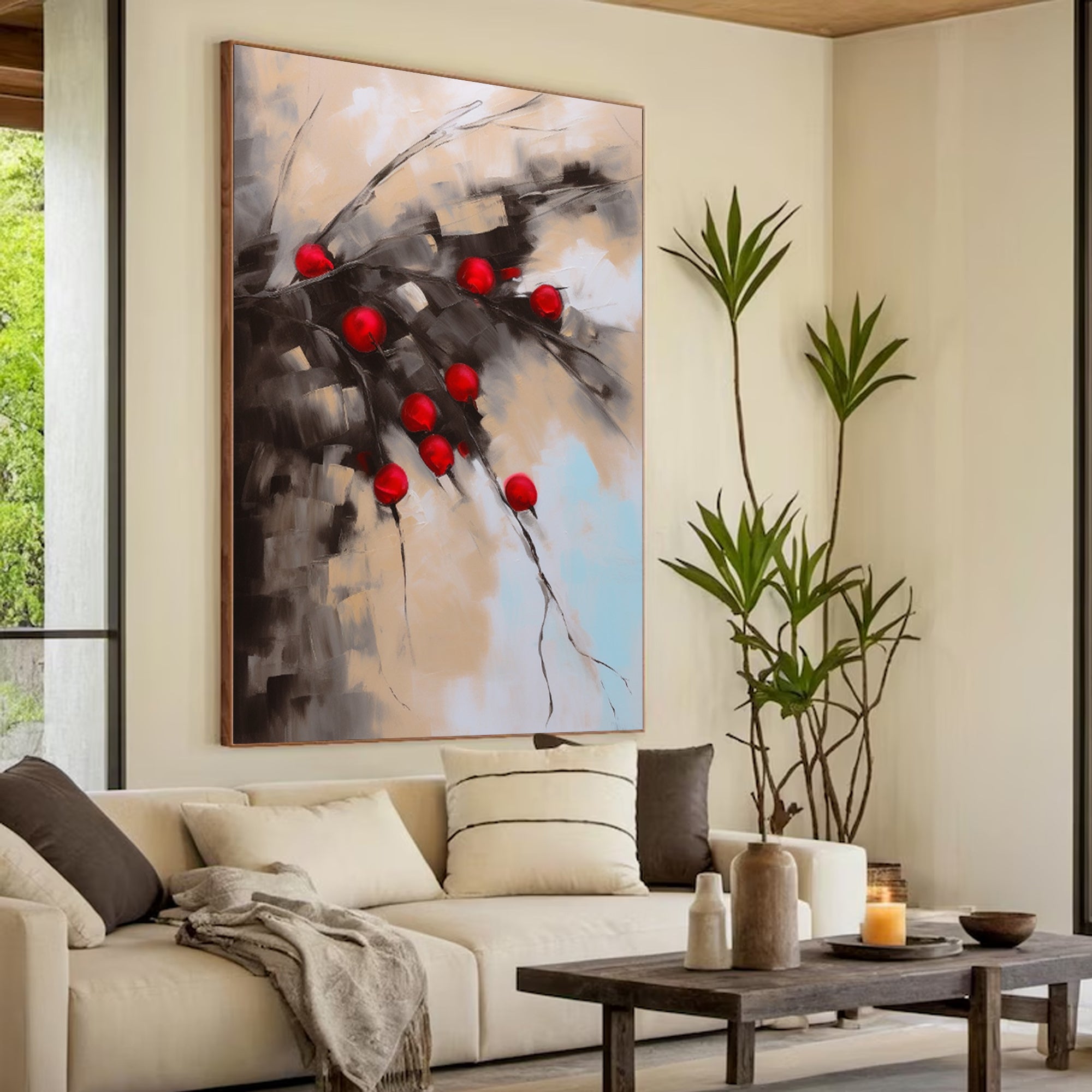 Red fruit on the tree