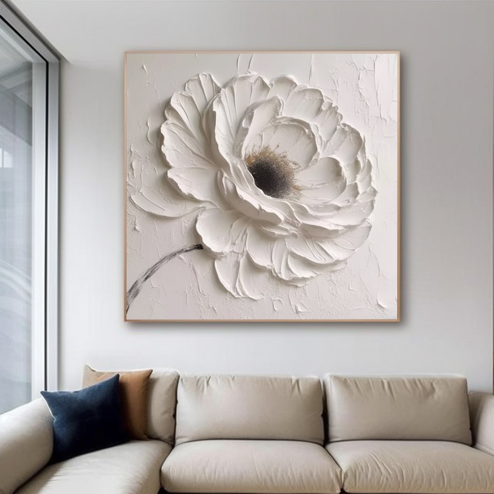 White textured flowers