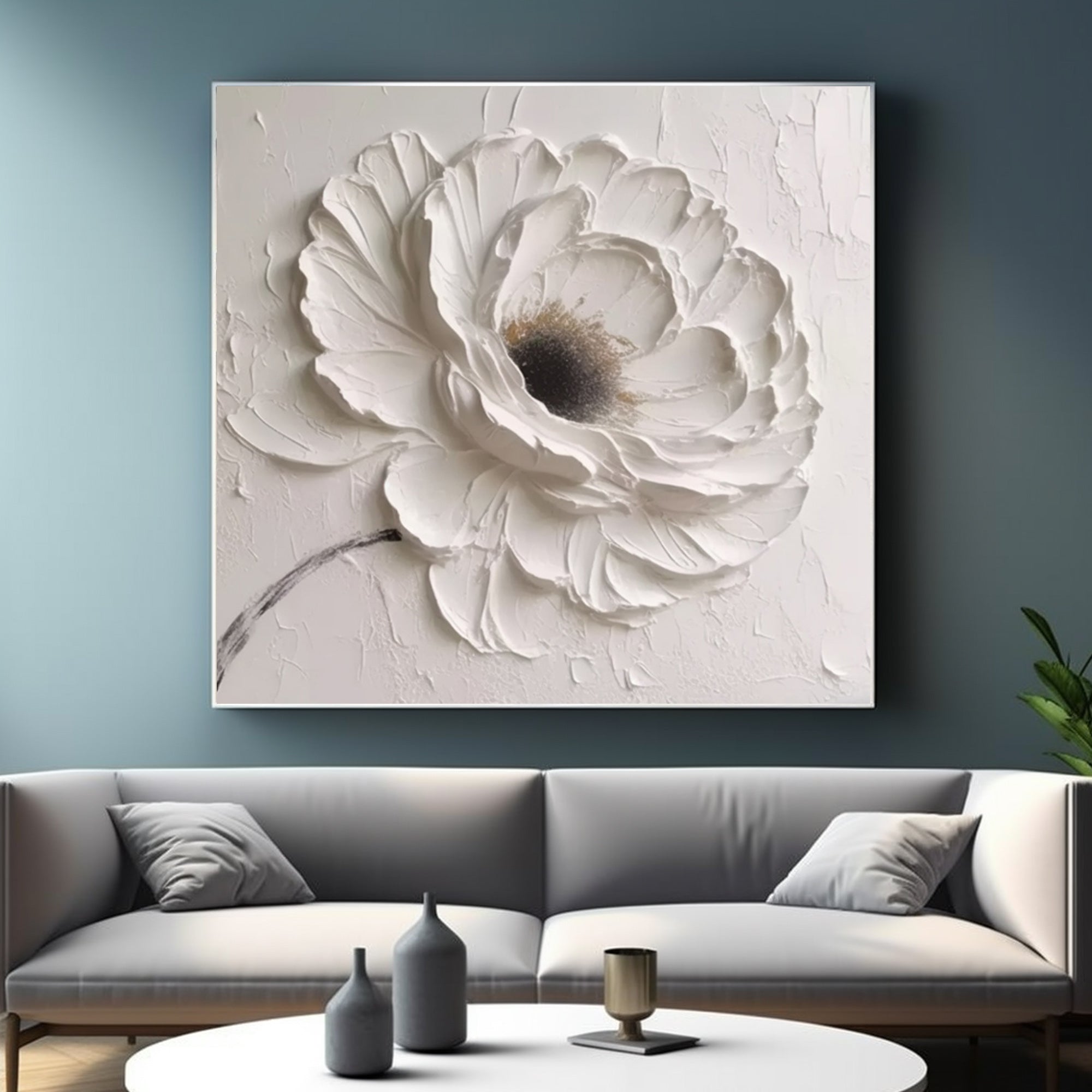 White textured flowers