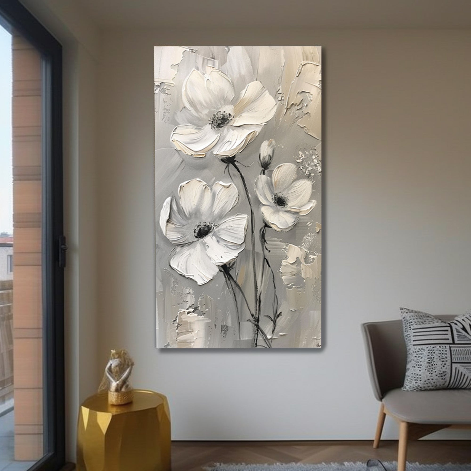 Gray Wabi-Sabi Flowers