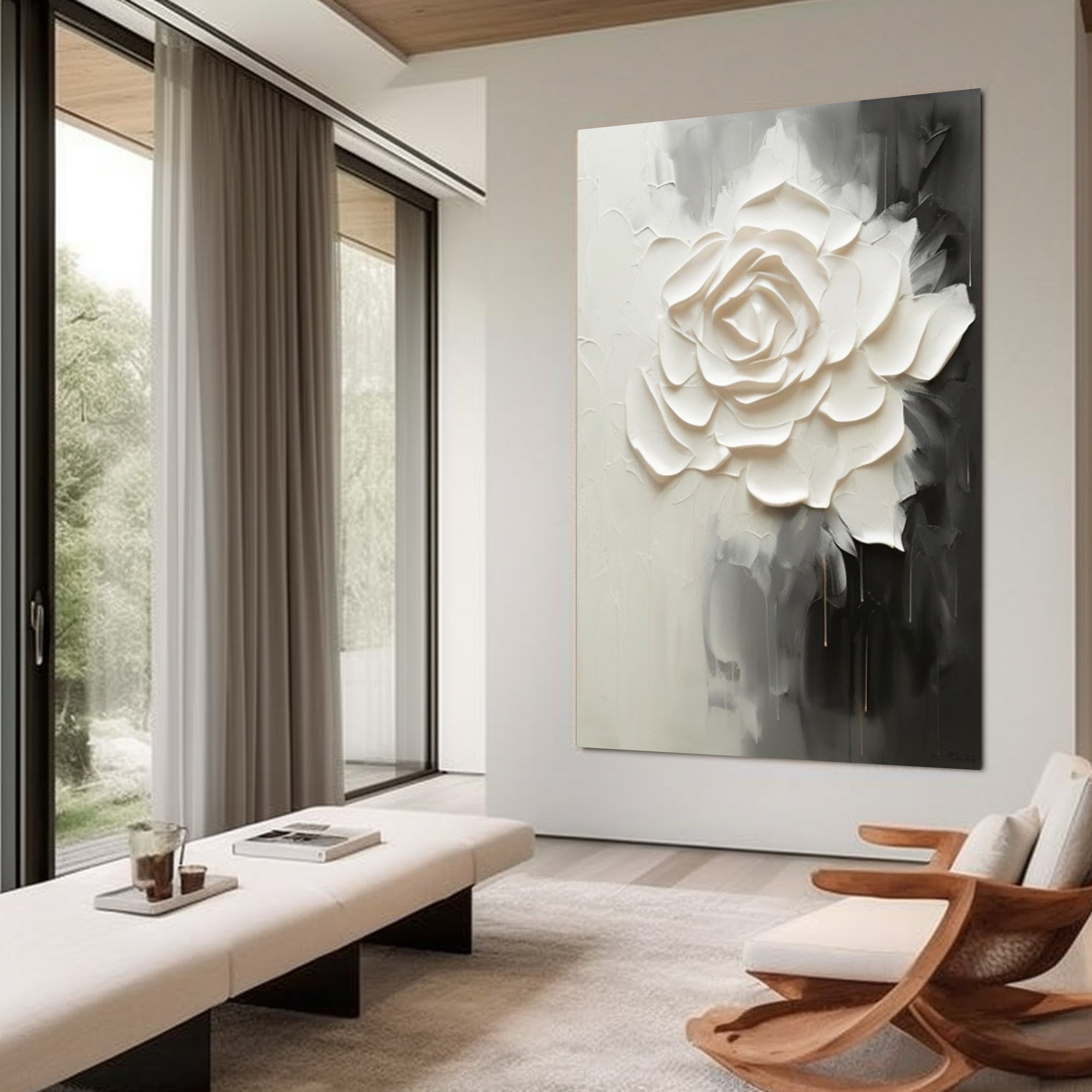 Gray and white flowers