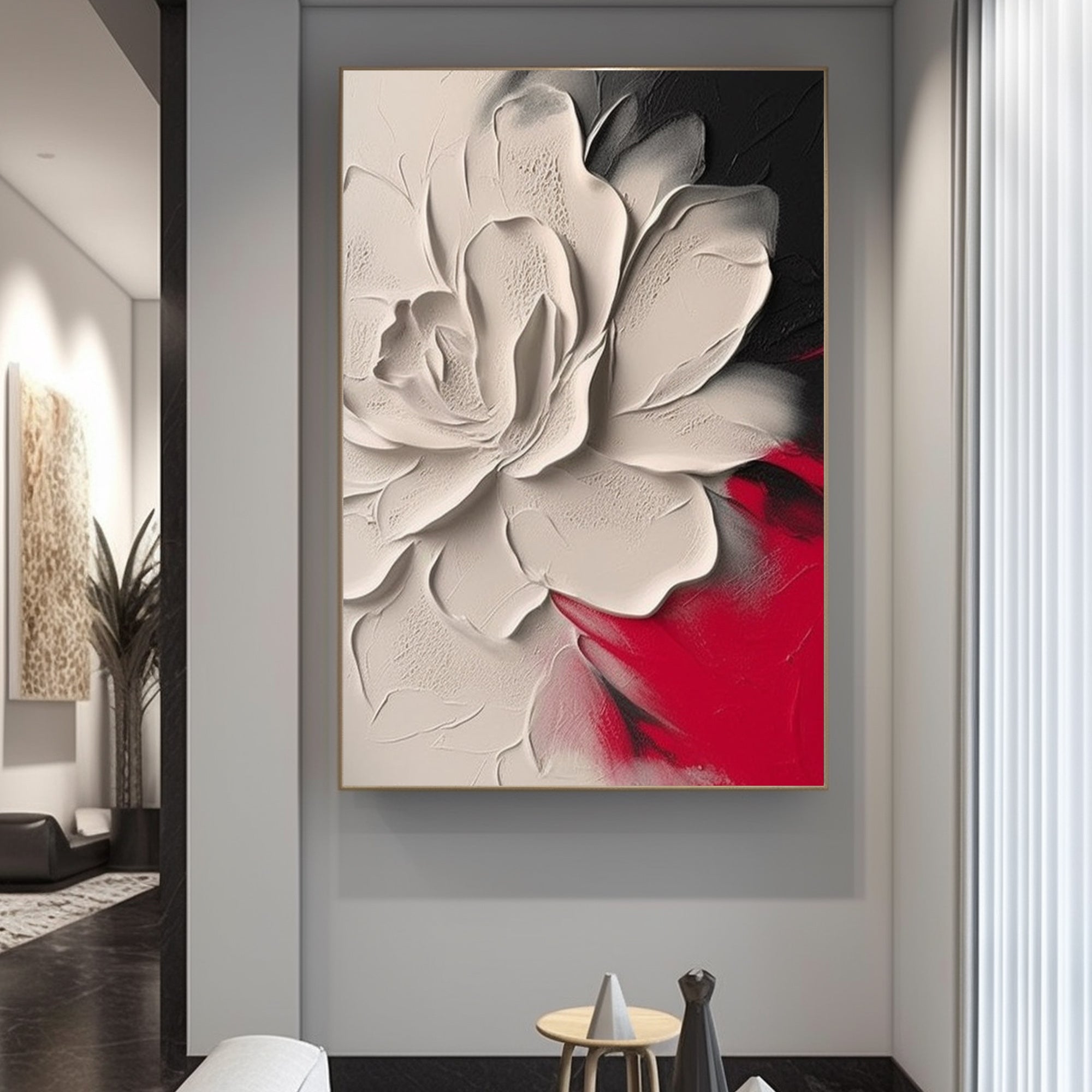 Black and white flowers