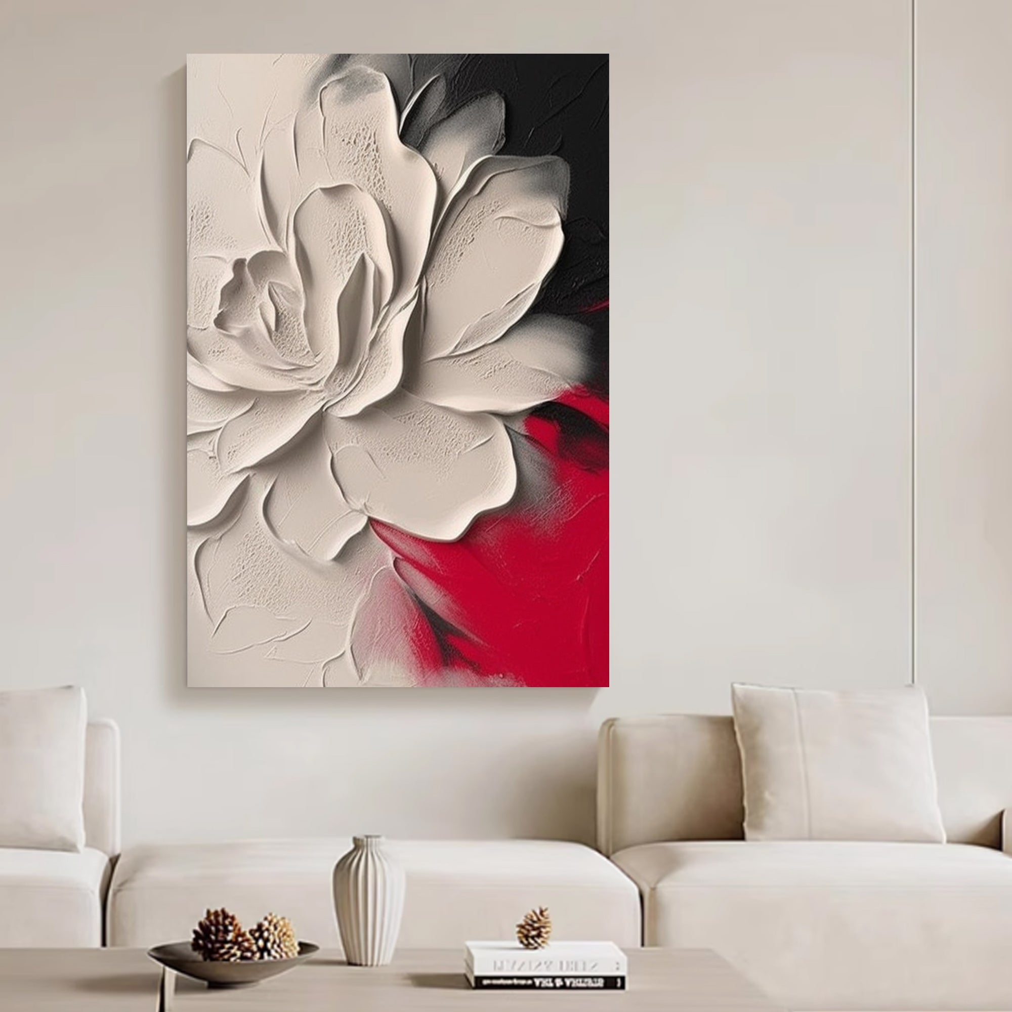 Black and white flowers