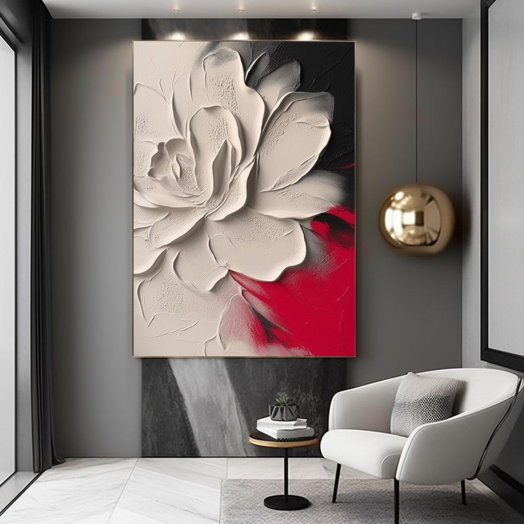 Black and white flowers