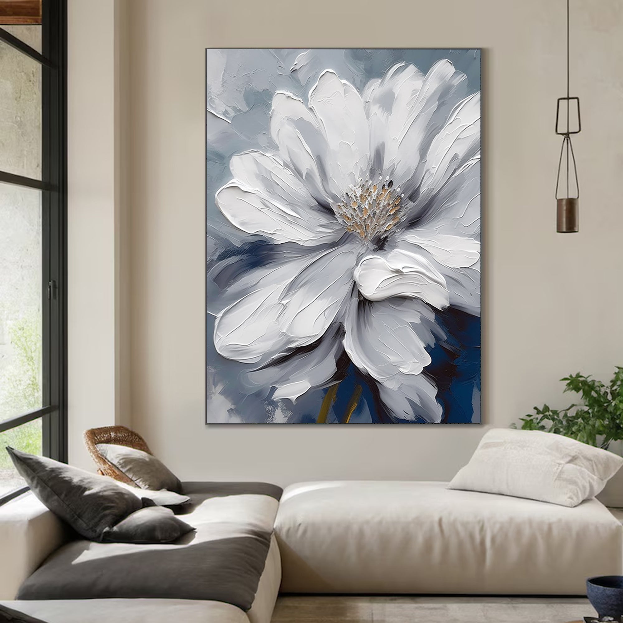 Blooming blue flowers