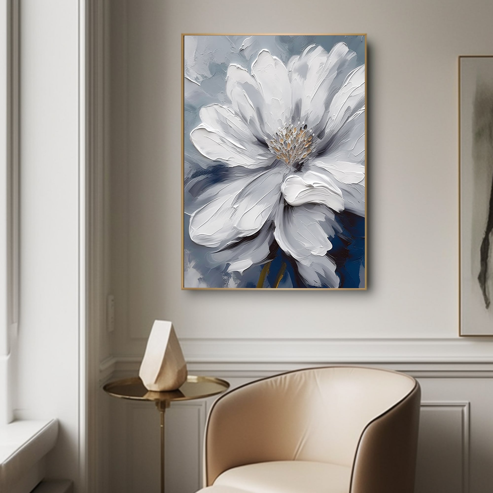 Blooming blue flowers