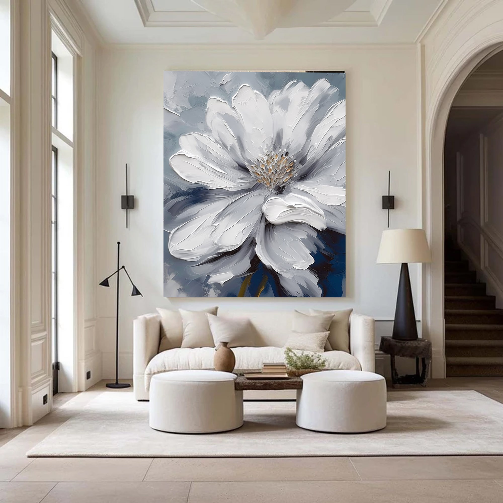 Blooming blue flowers