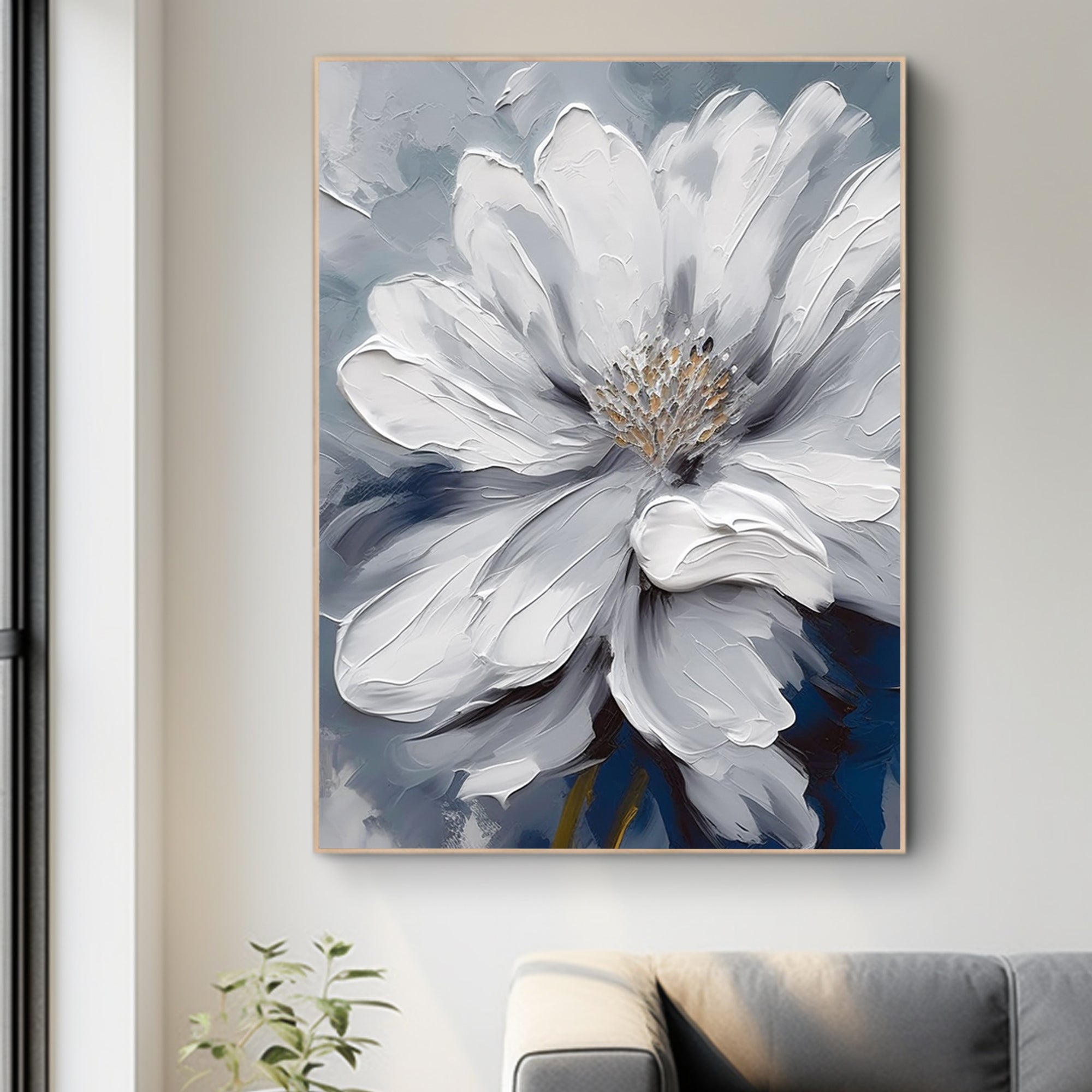 Blooming blue flowers