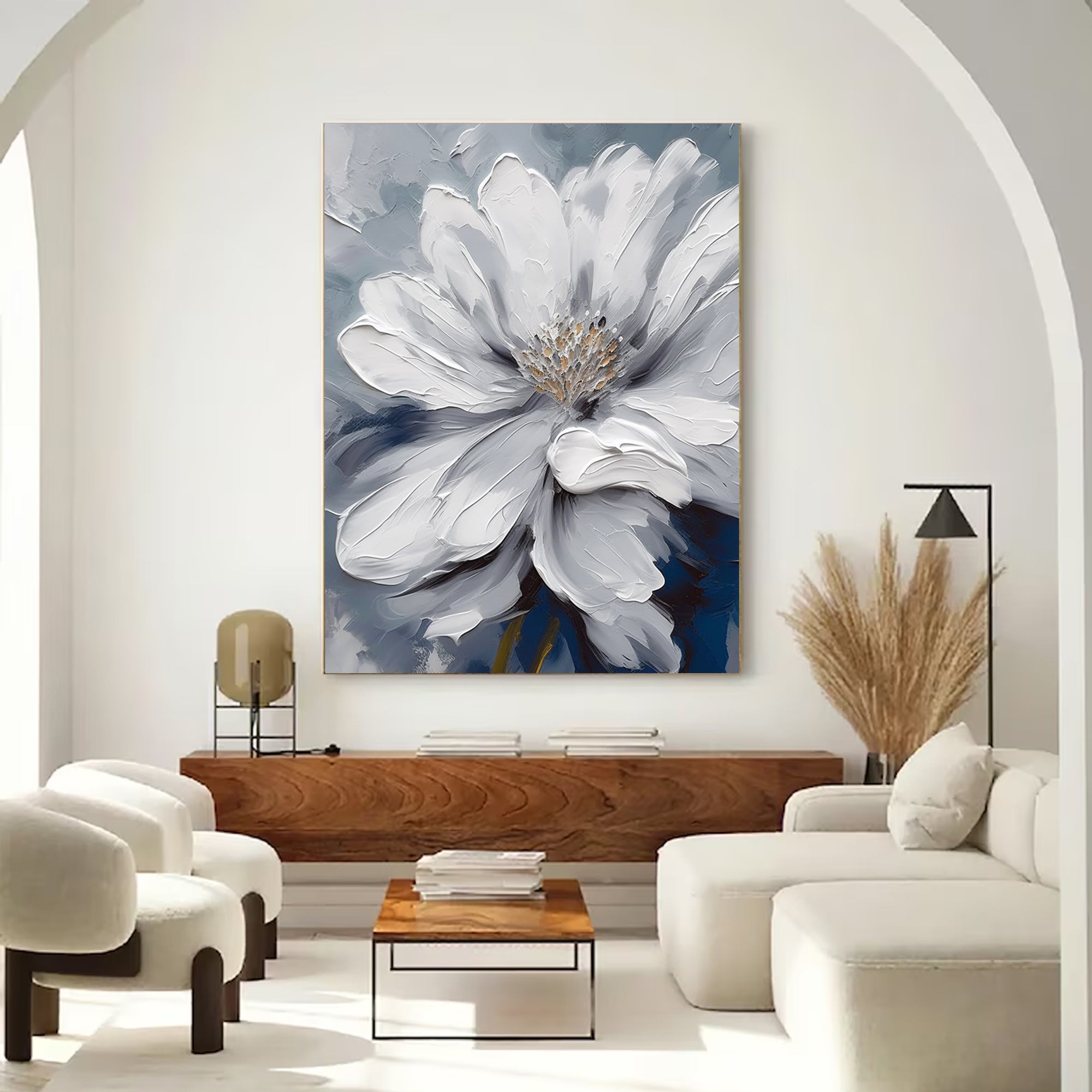 Blooming blue flowers