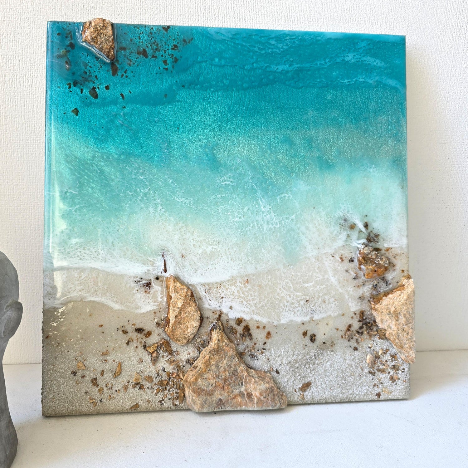 Ocean Resin Art: Seascape Painting, Wave Wall Decor