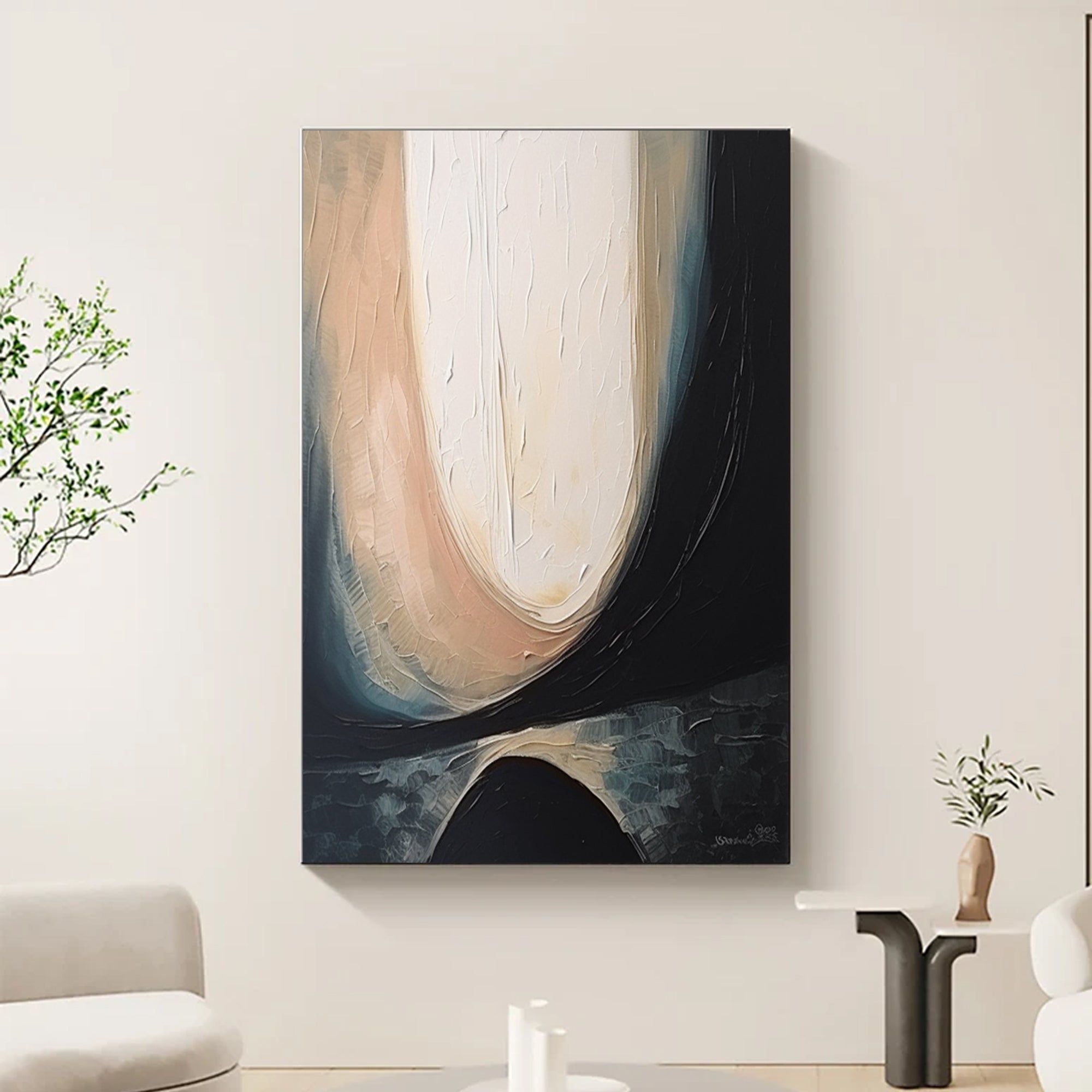 Abstract colored ribbons