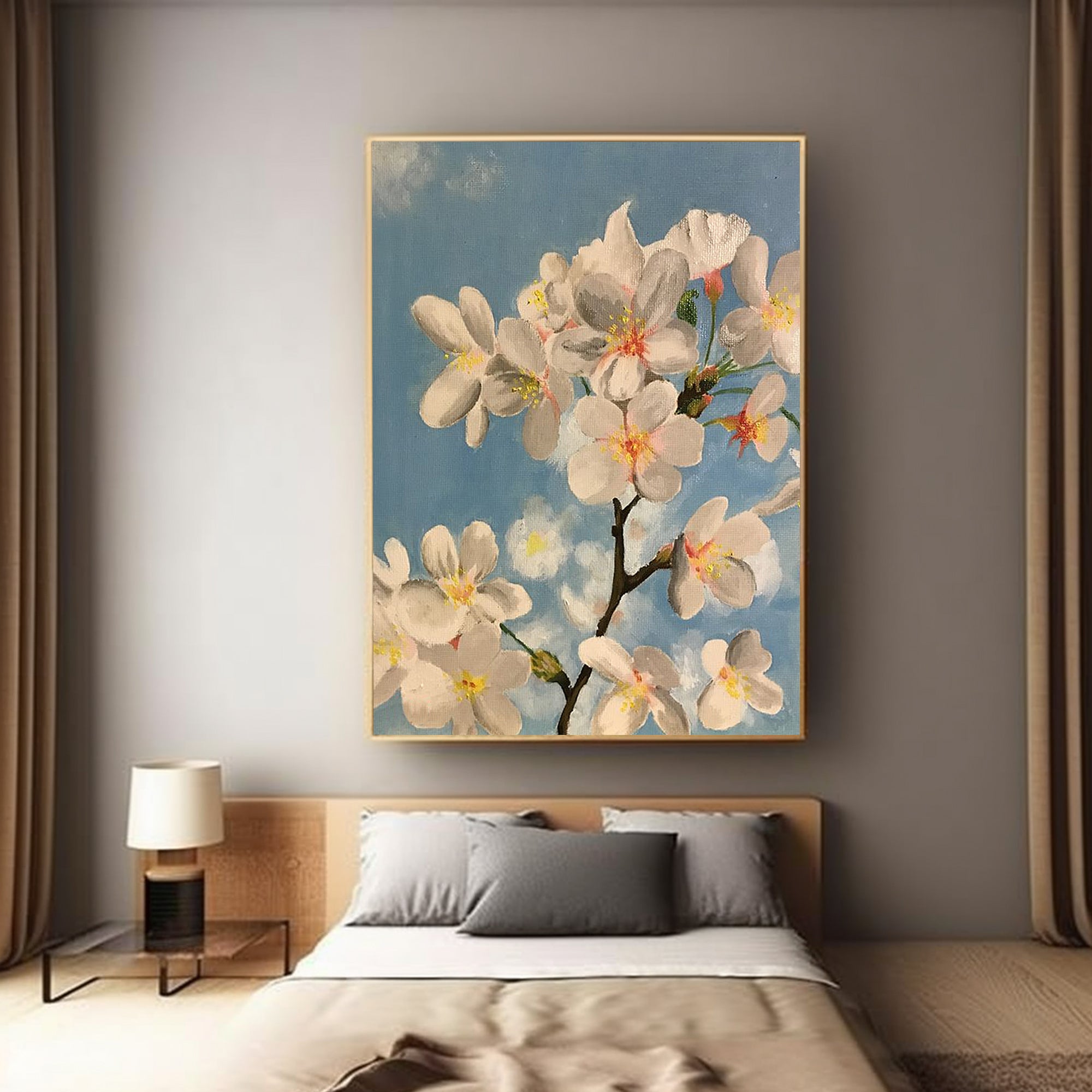 White cherry blossoms