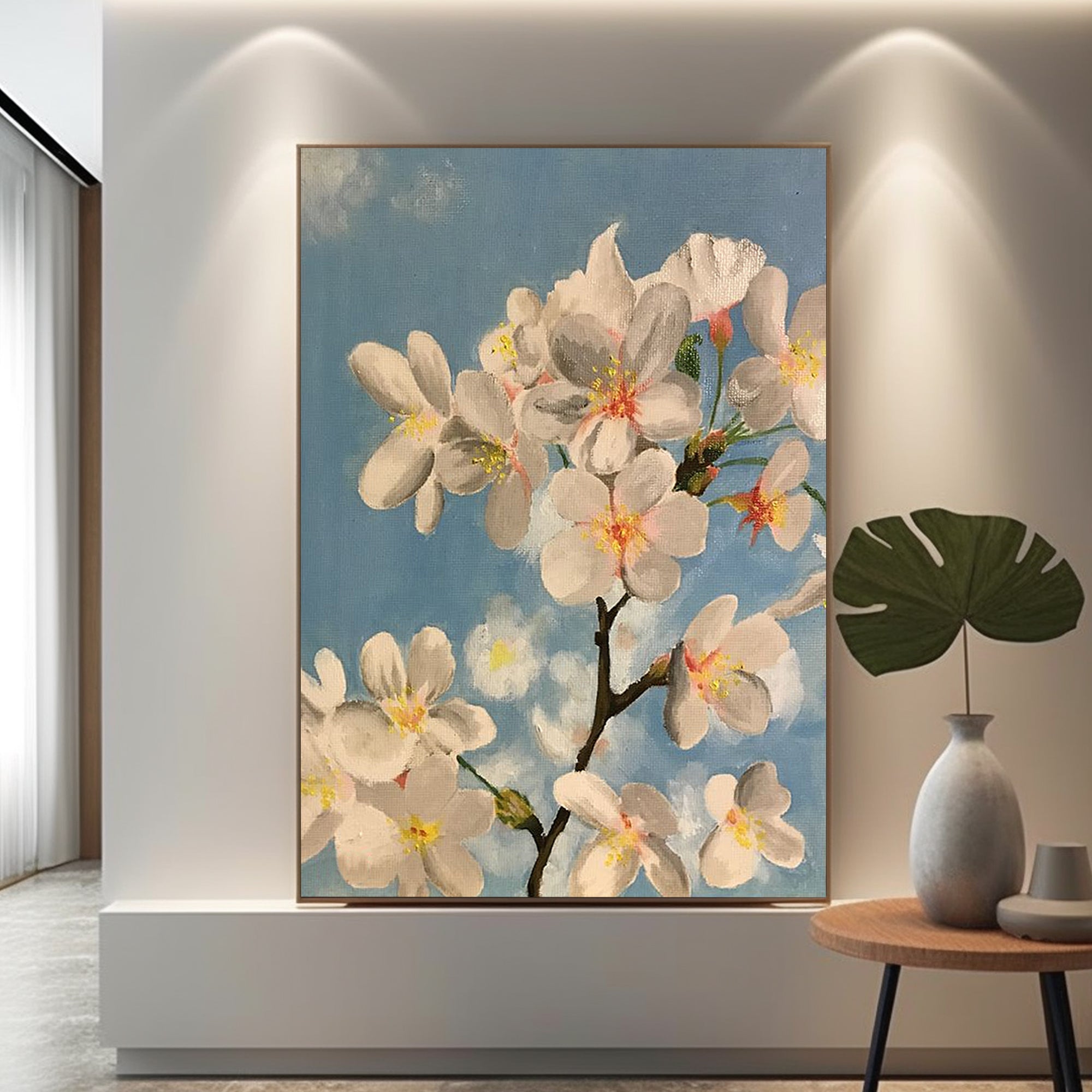 White cherry blossoms