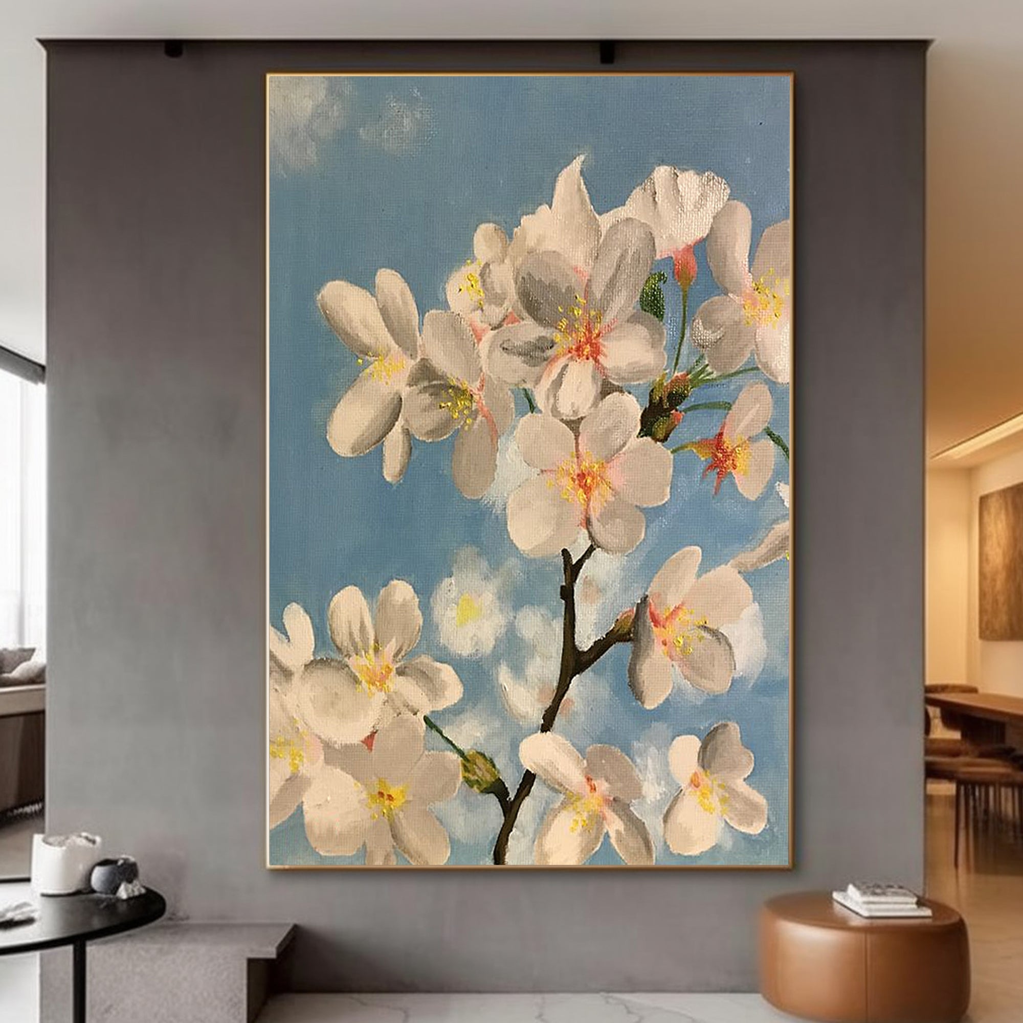 White cherry blossoms