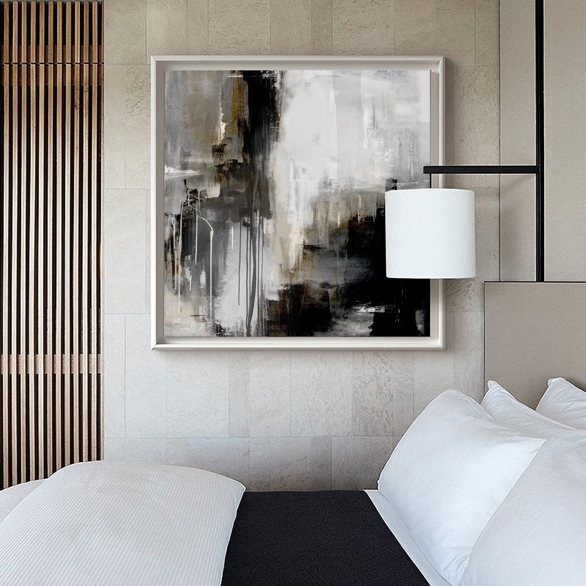 Black Grey Abstract Painting