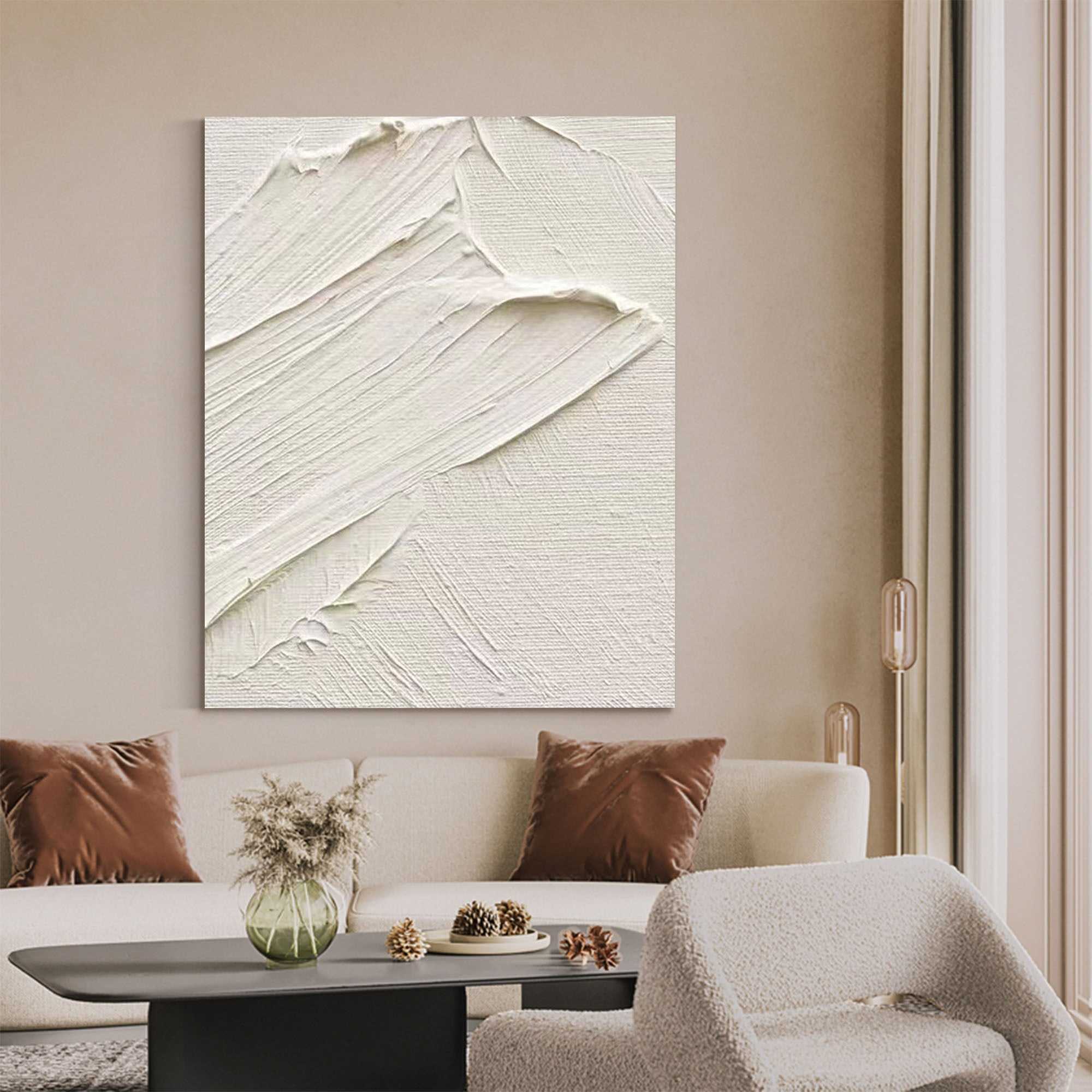 3D White Abstract Painting