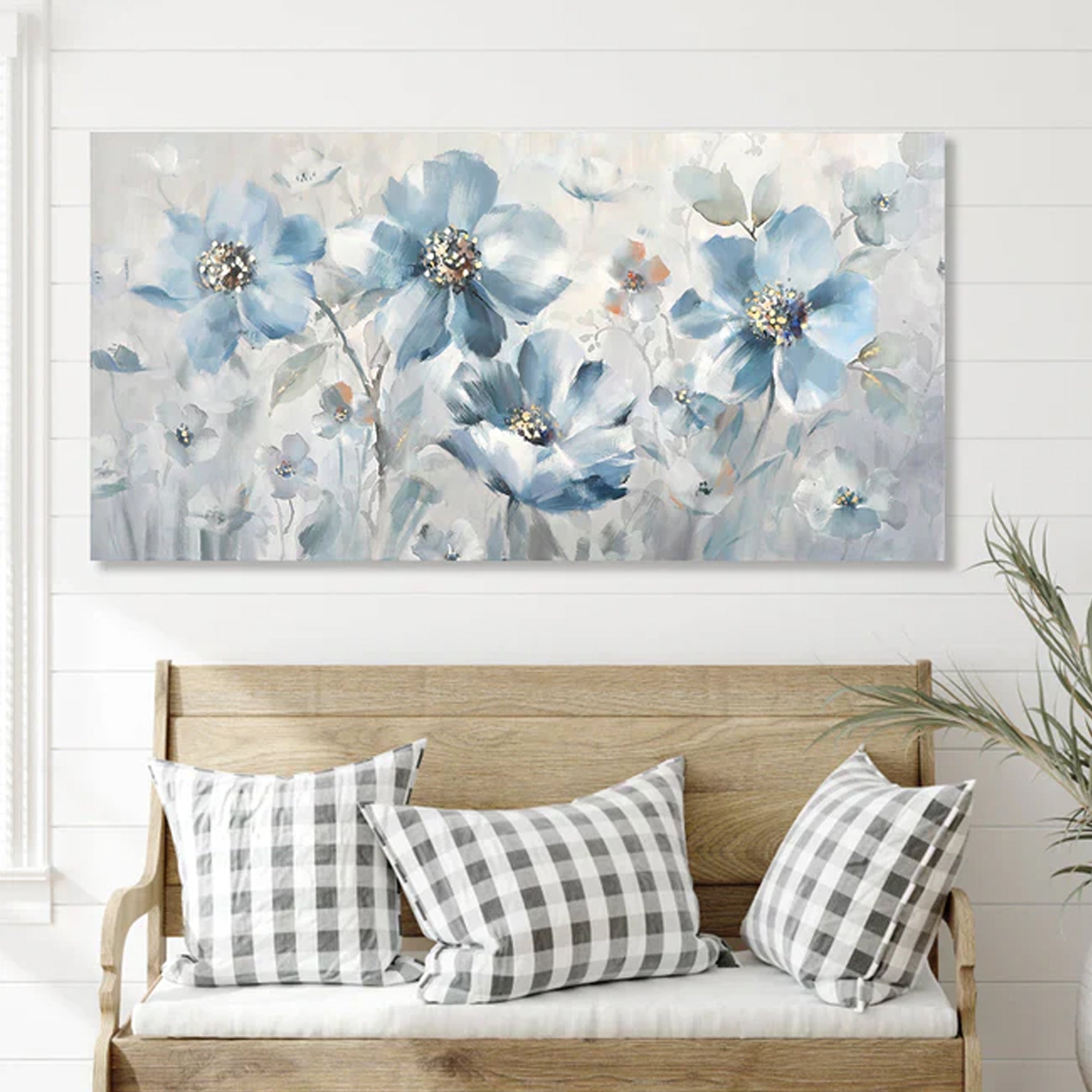 Azure textured flowers