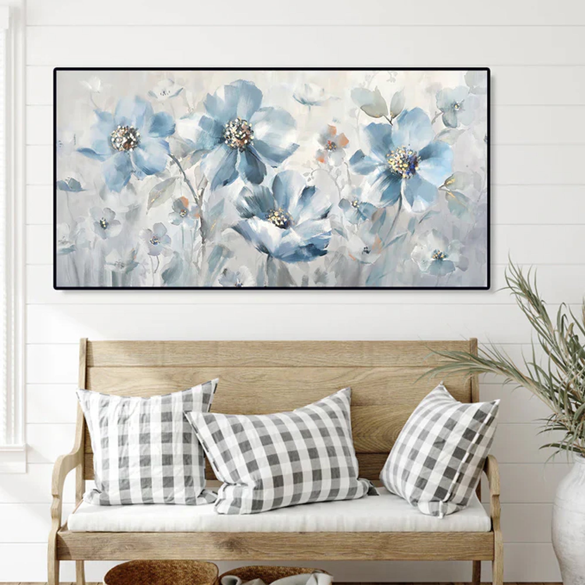 Azure textured flowers