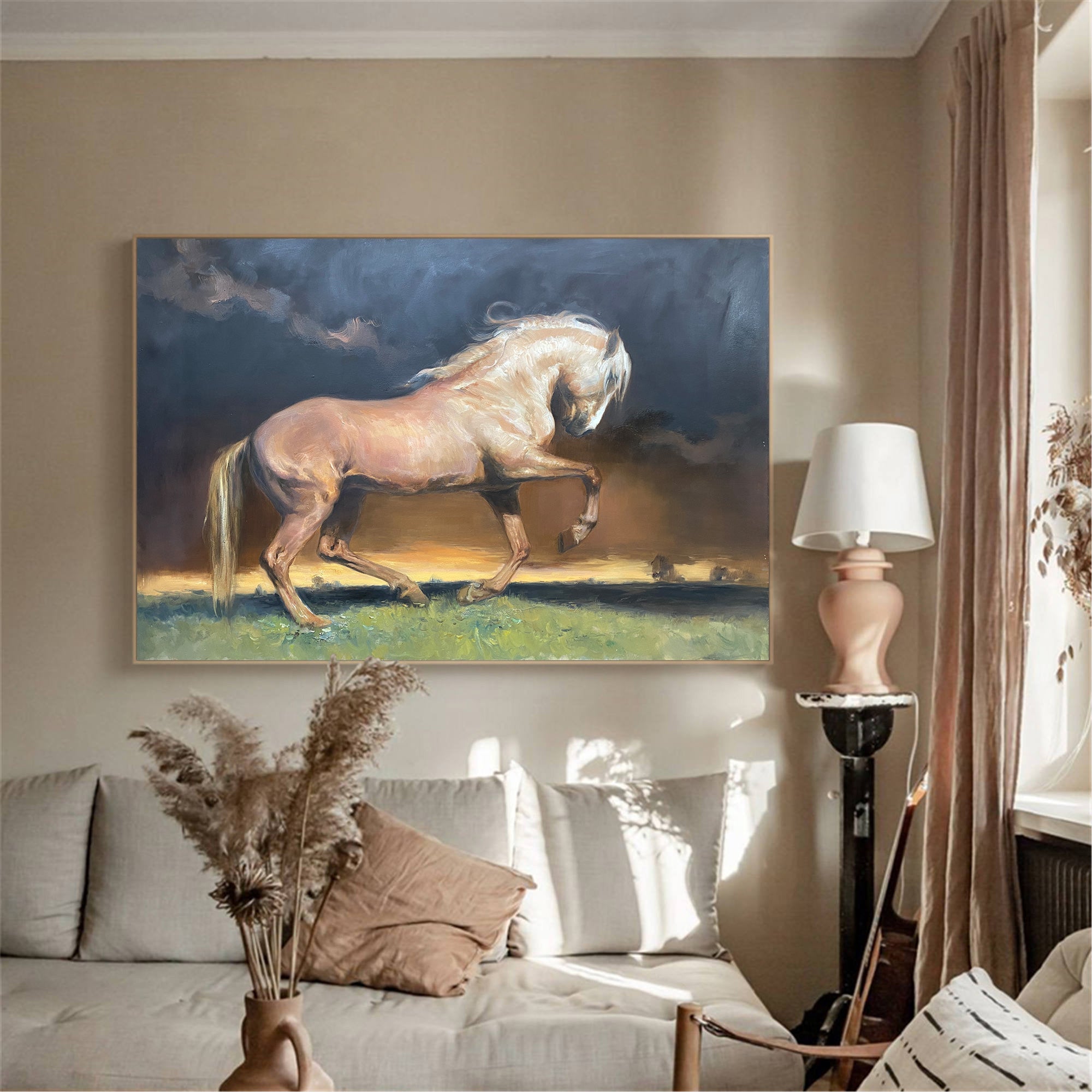 Running Brown Horse Painting