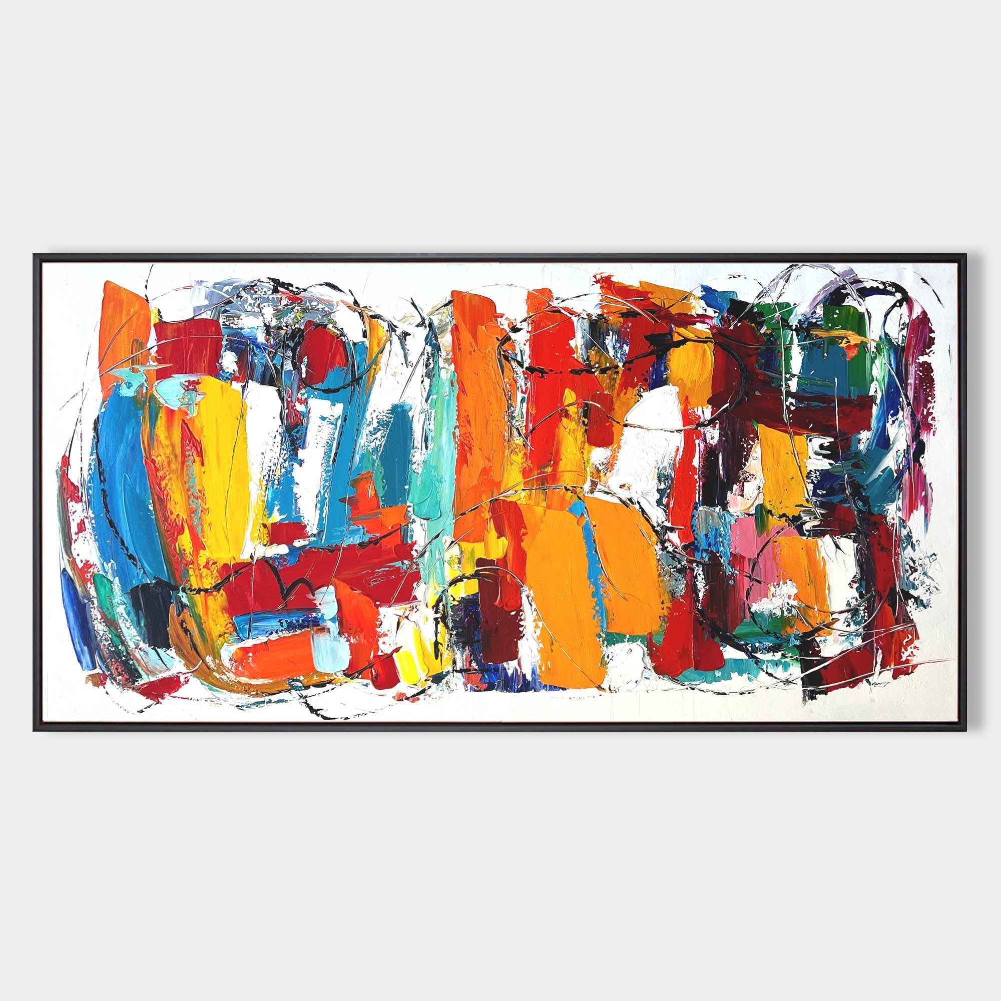 Colorful White Abstract Art