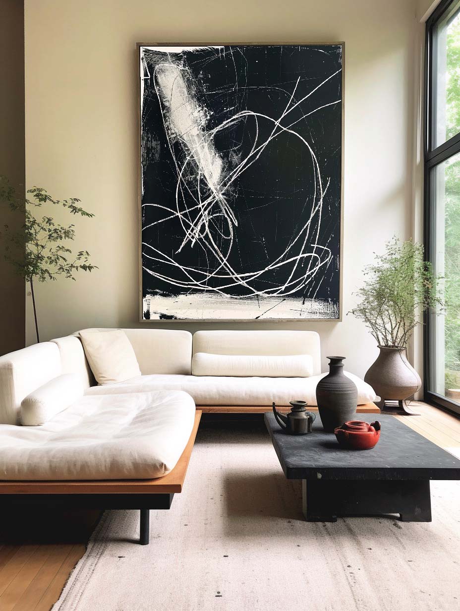 Black Abstract Painting