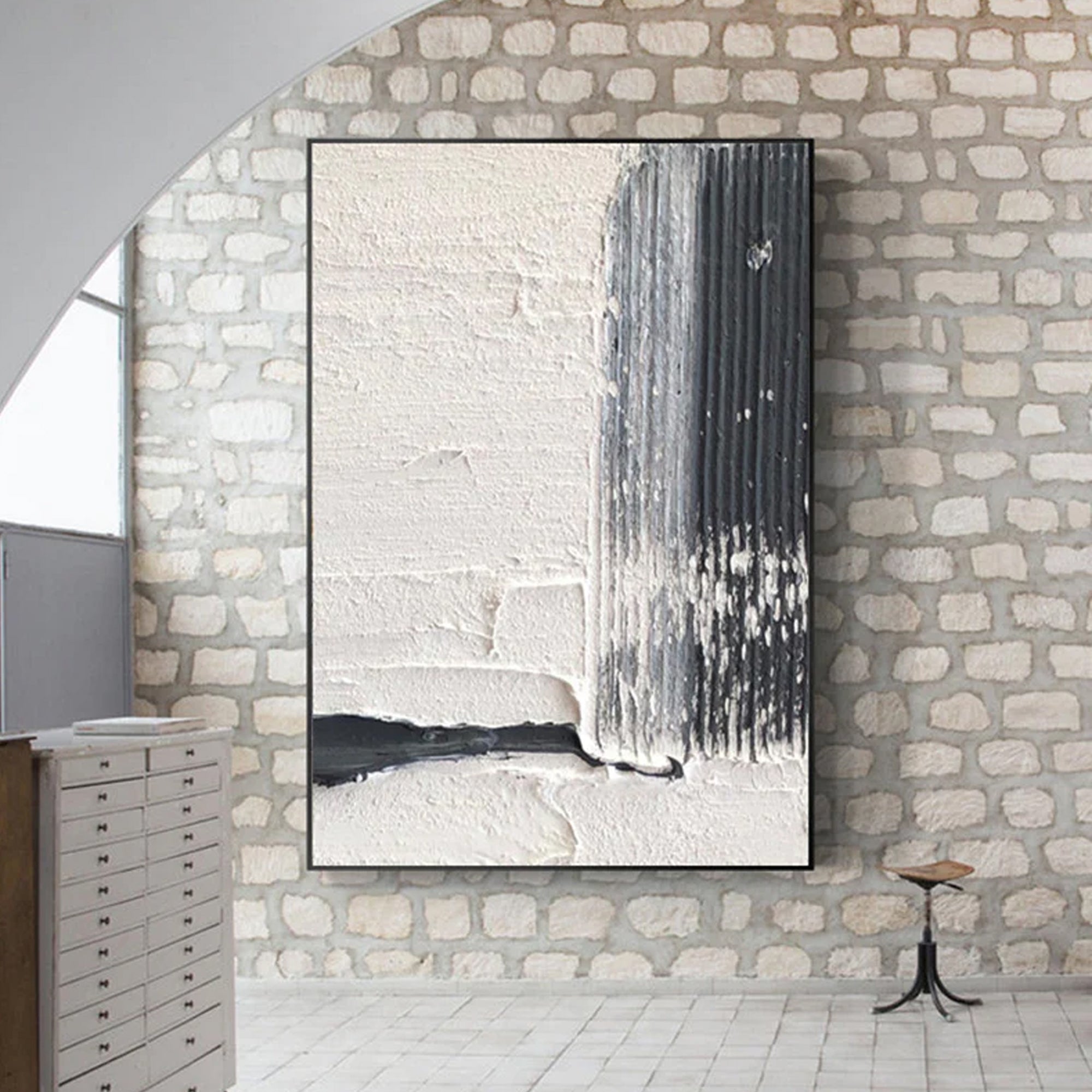 Black and white abstract