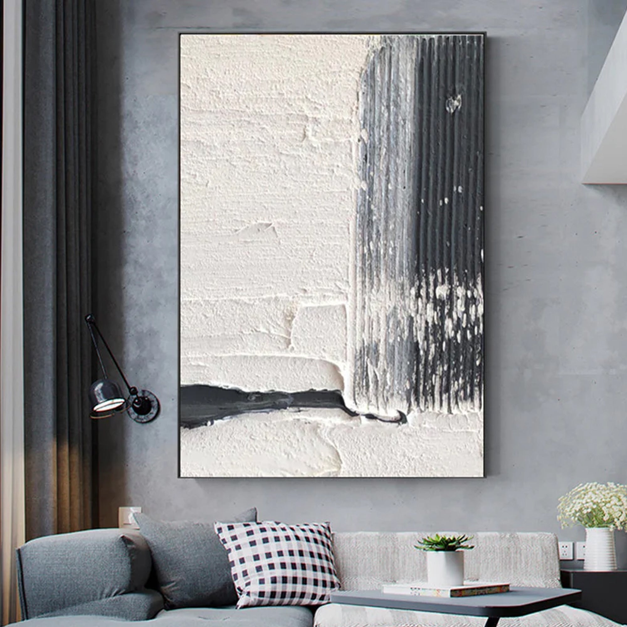 Black and white abstract