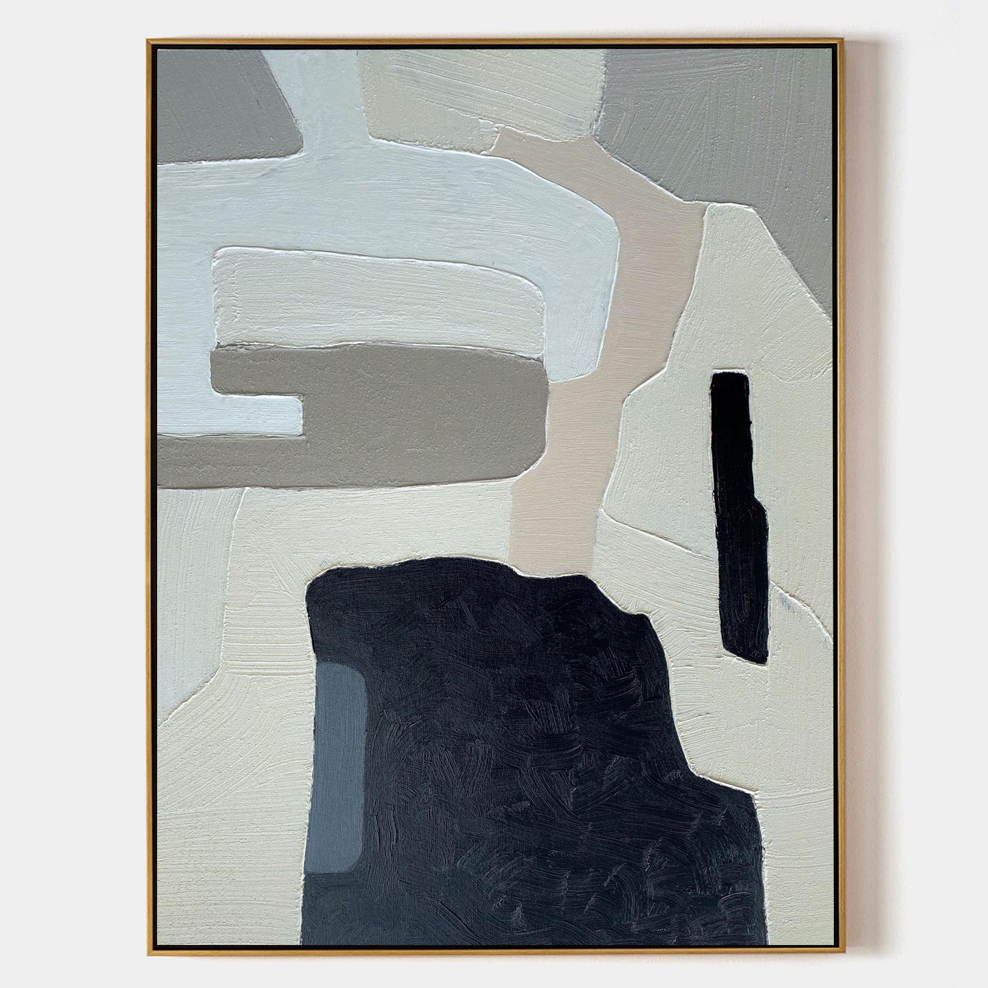 Black And Grey Abstract Painting