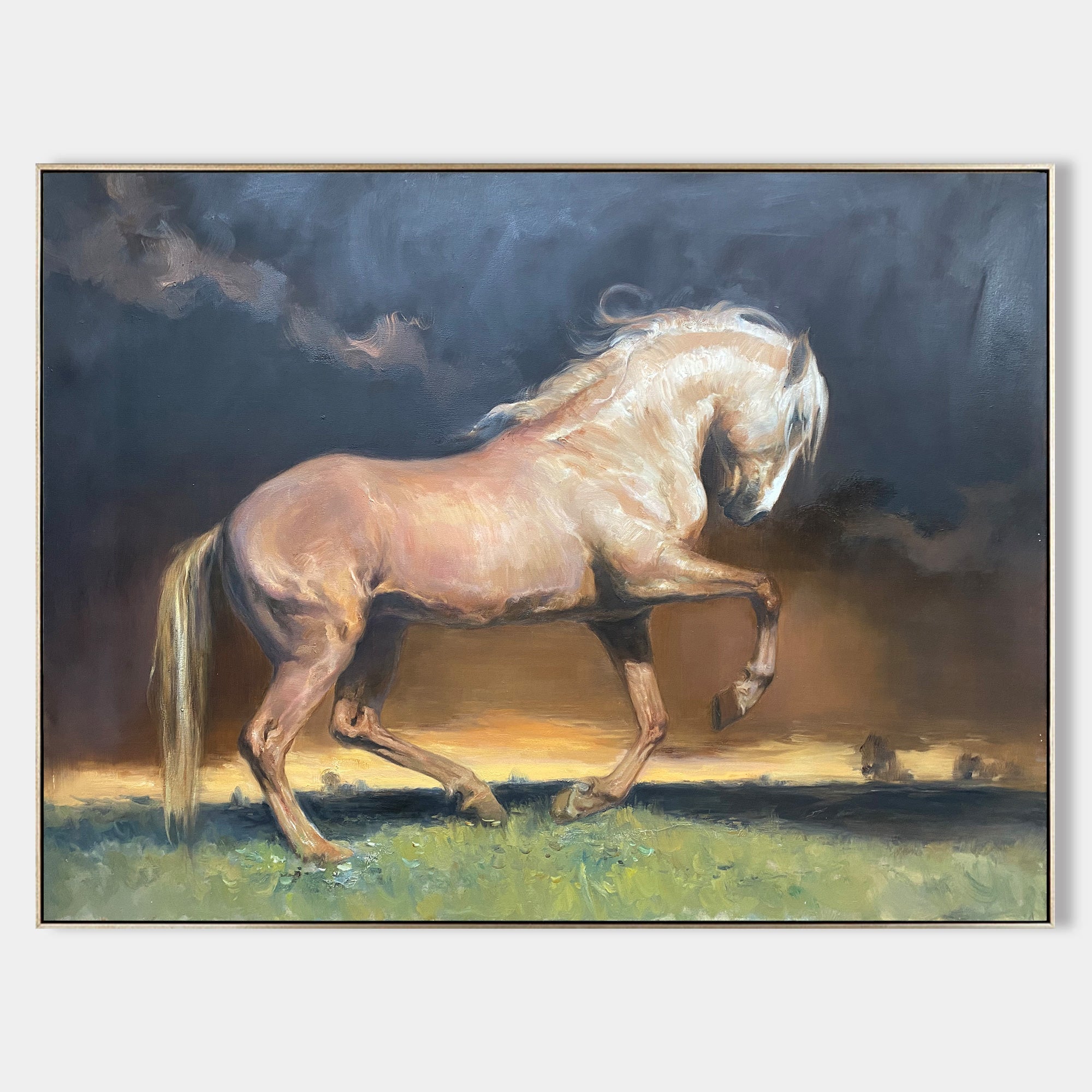 Running Brown Horse Painting