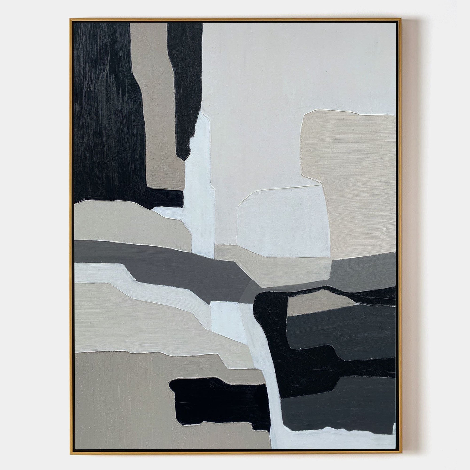 Black And Grey Abstract Painting