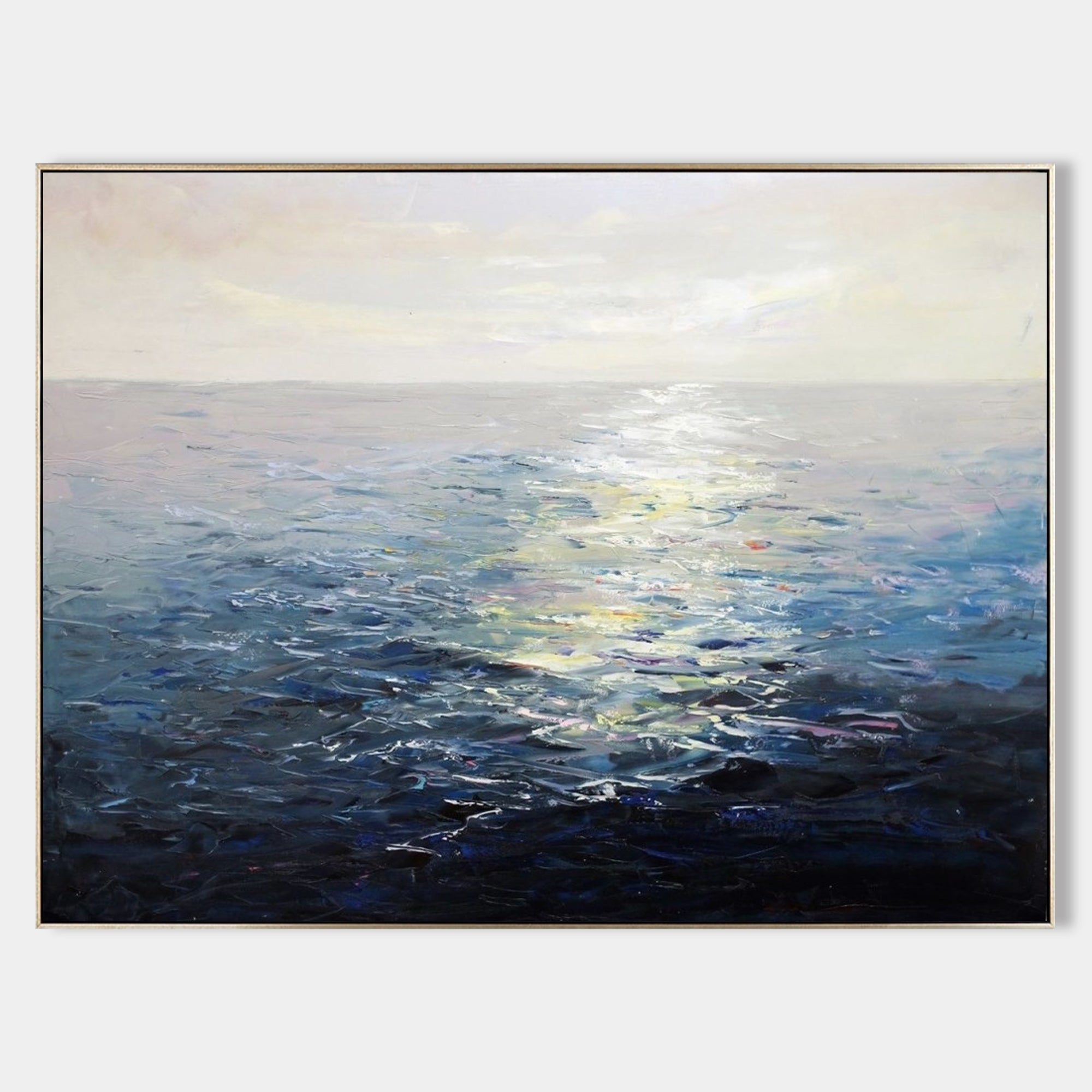 Abstract Ocean Canvas Painting