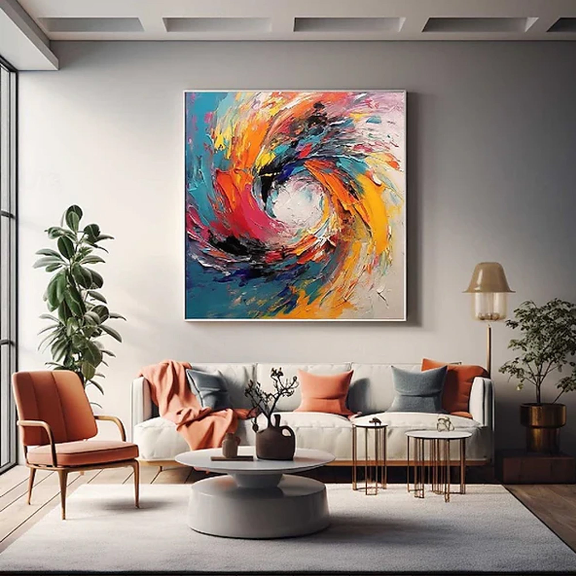 Colorful circles texture