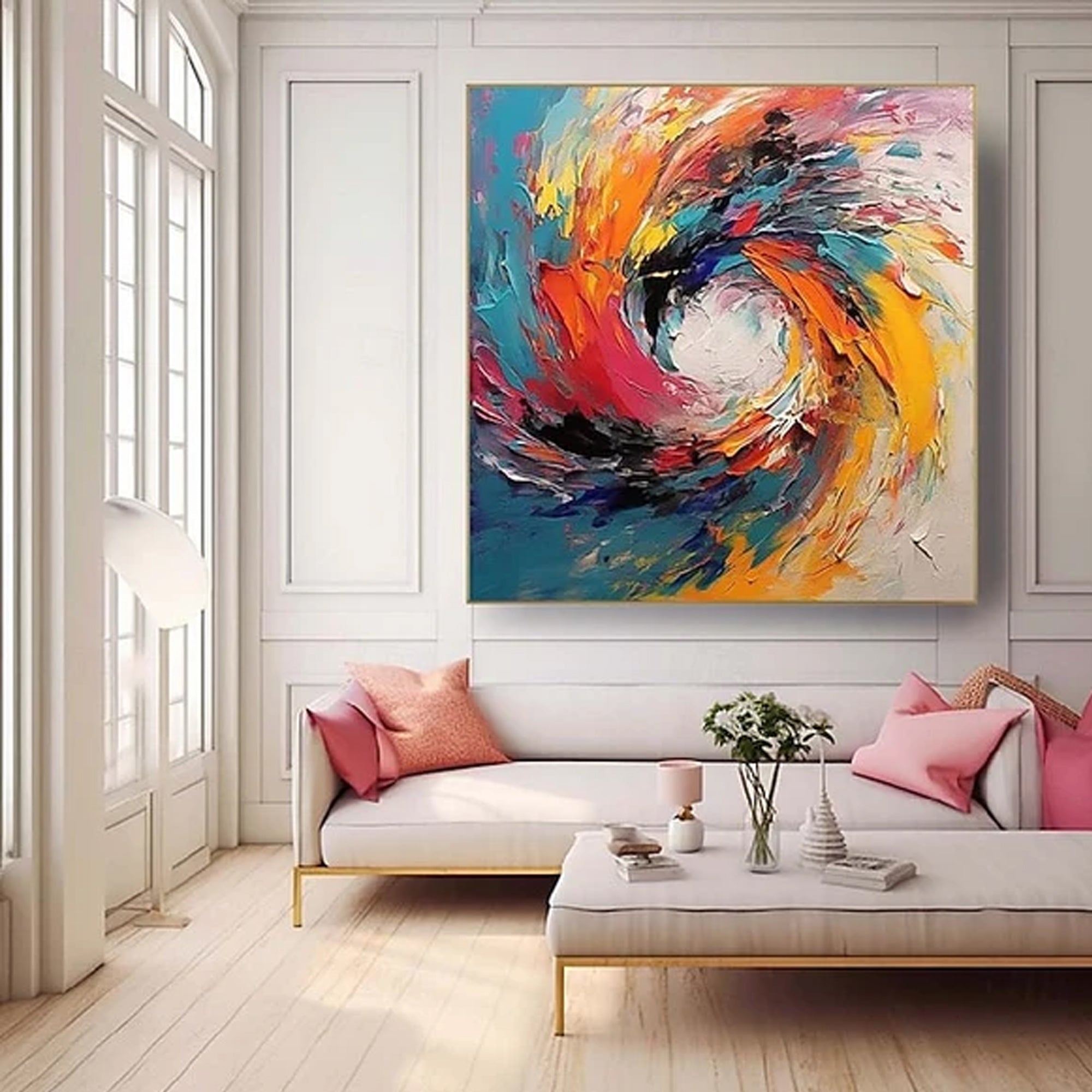 Colorful circles texture