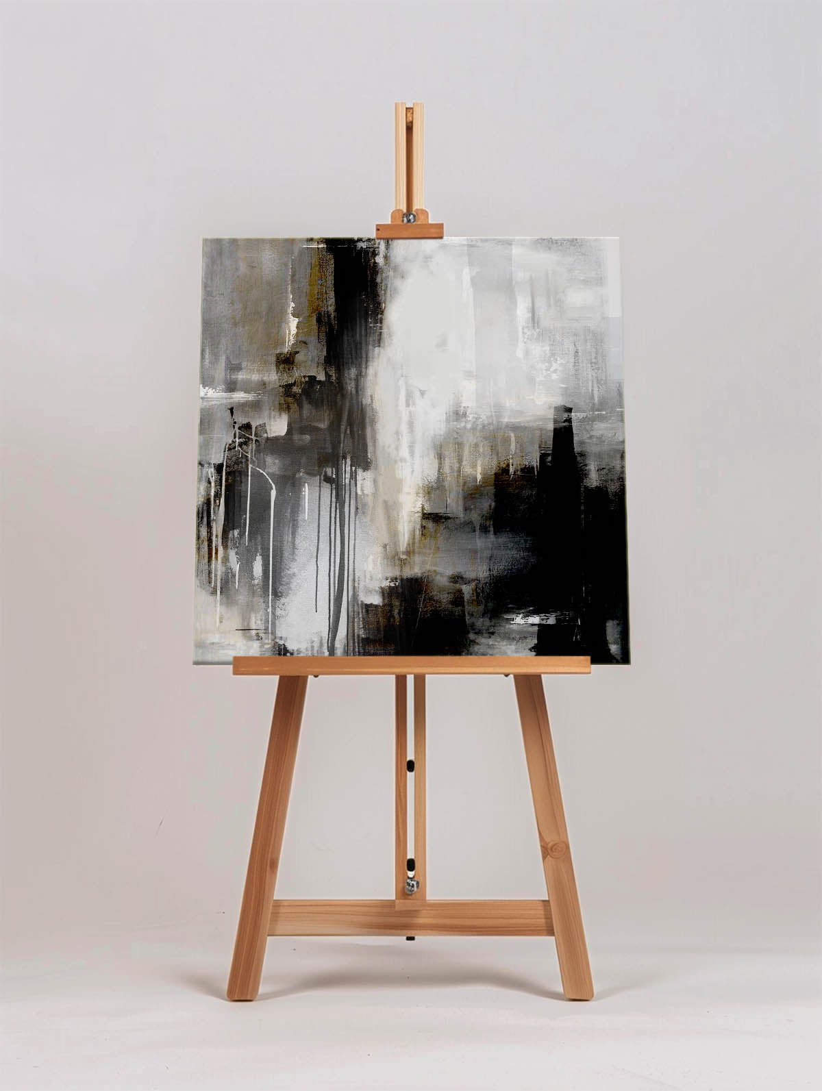 Black Grey Abstract Painting
