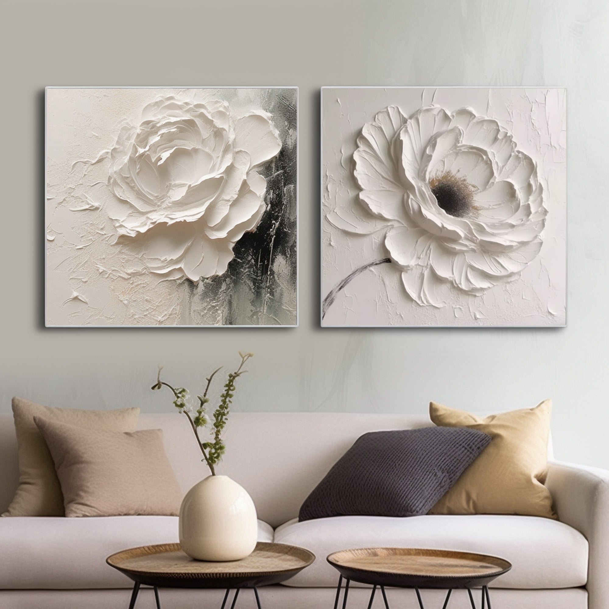set of 2 flowers