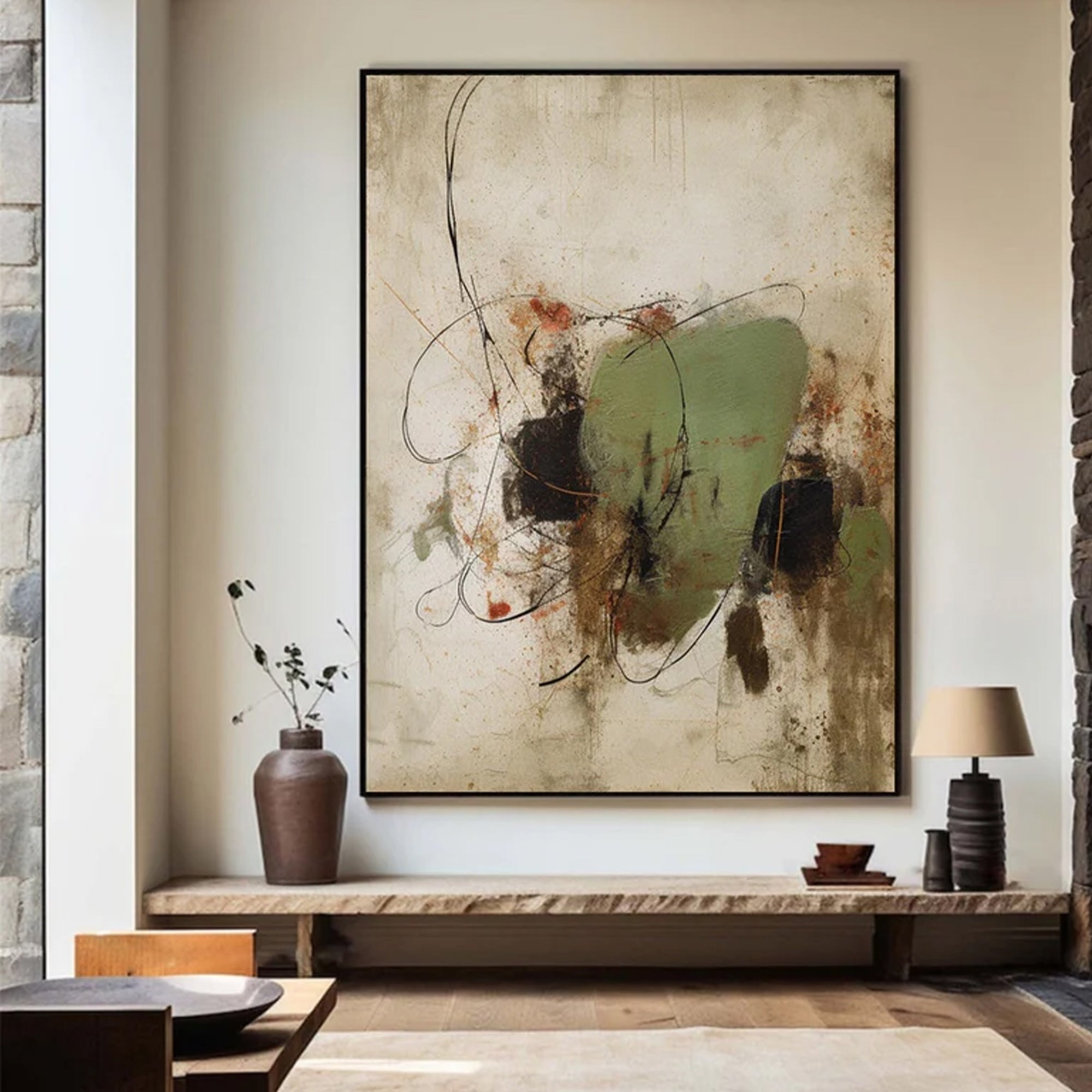 Green Beige Intersection